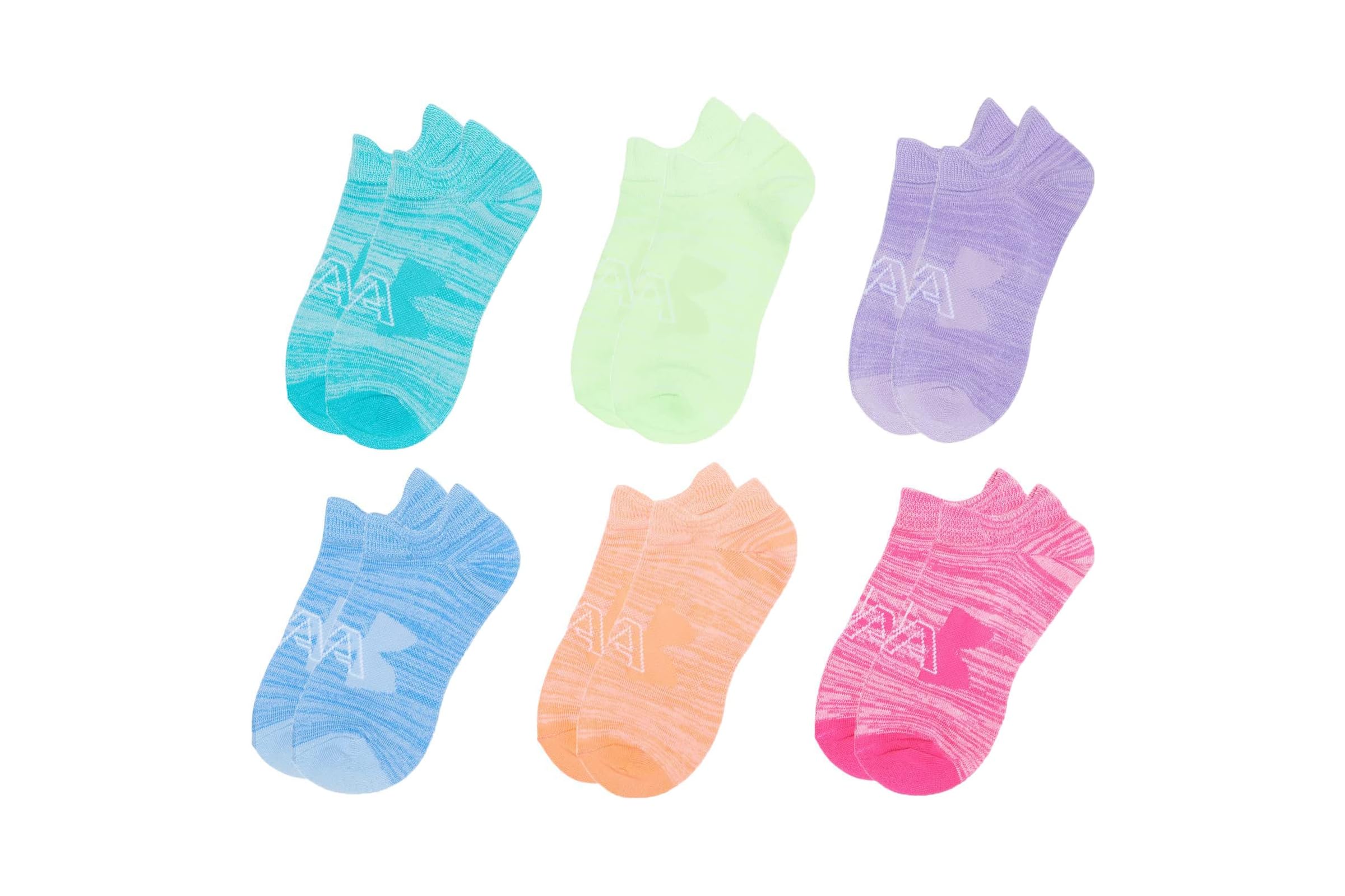 Under Armour Essential 2.0 No Show Socks 6-Pair (Little Kid/Big Kid)