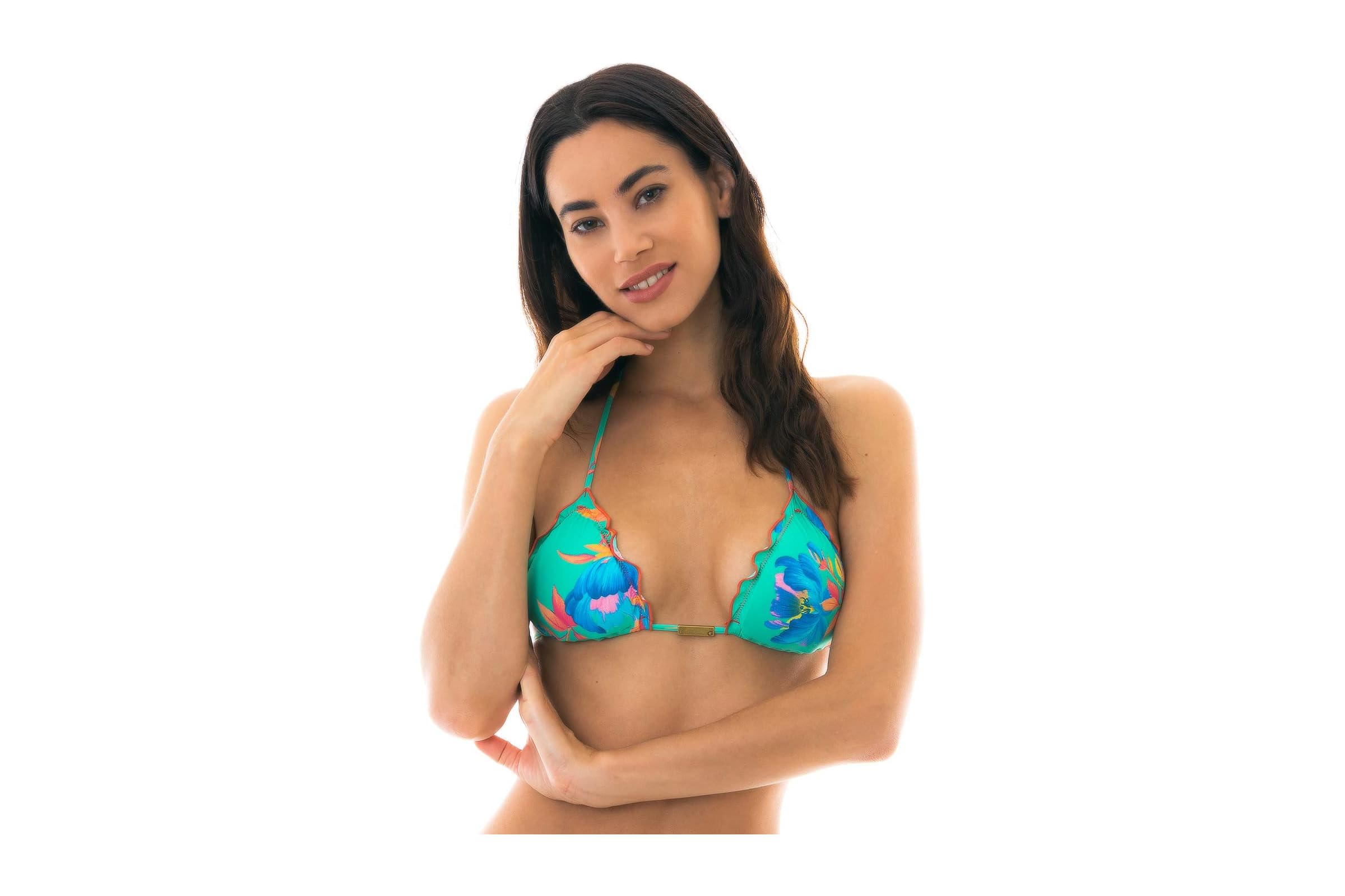 Rio de Sol Frufru Triangle Bikini Top