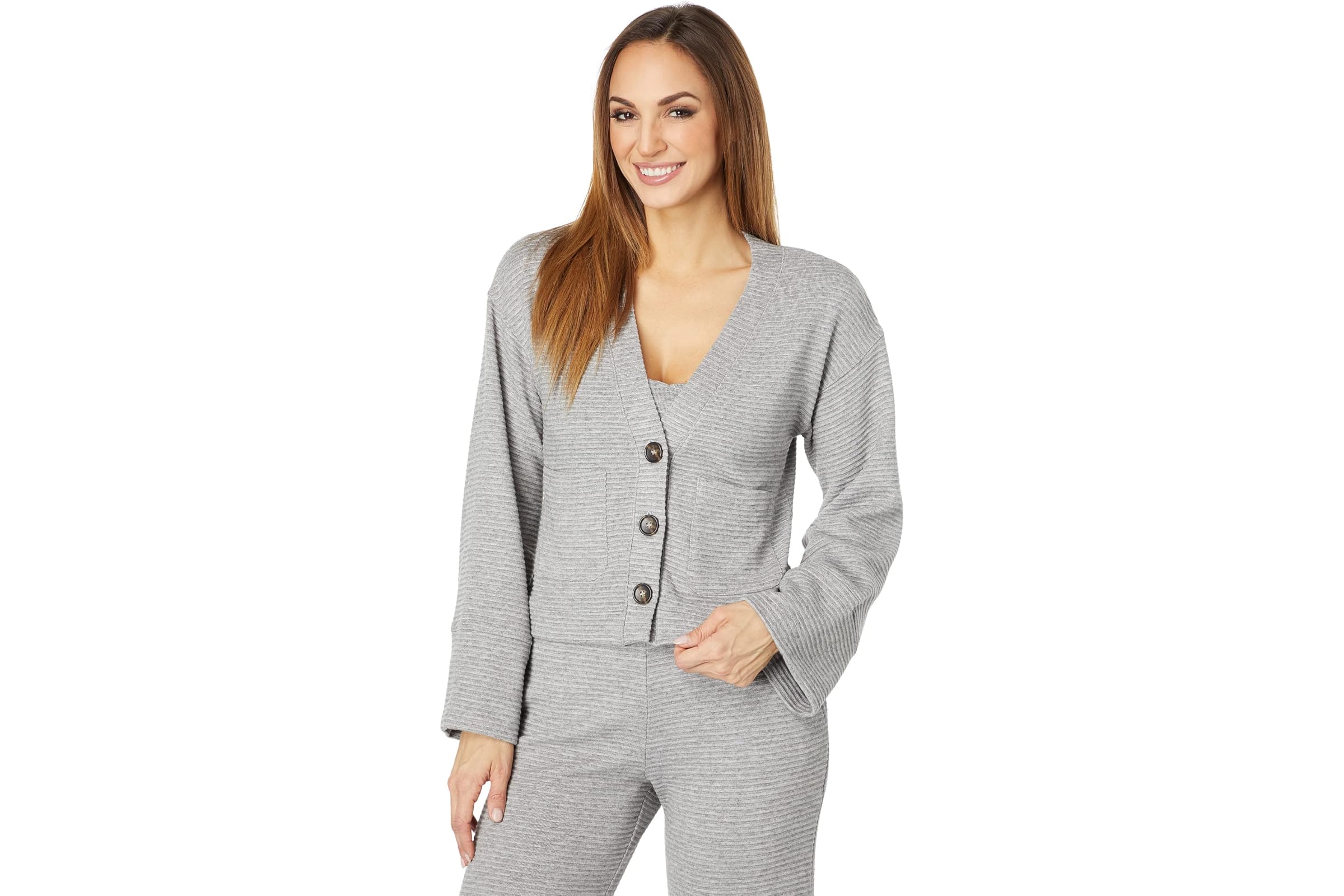 LAVENDER BROWN Sweater Knit Cardigan