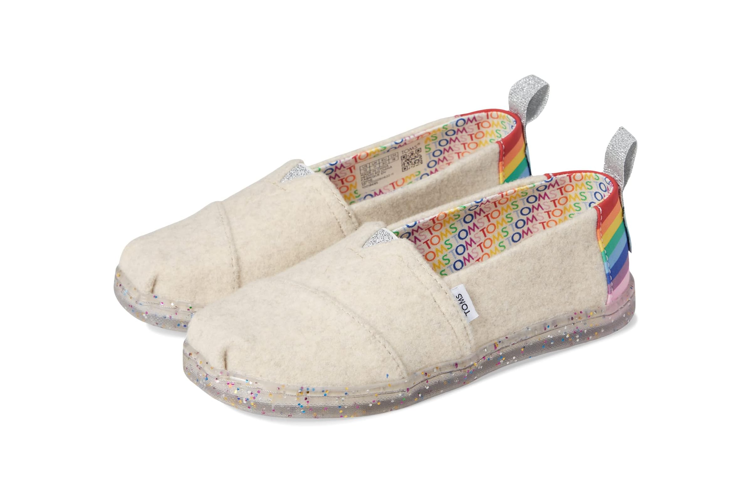TOMS Kids Two-Tone FeltNylon Rainbow Alpargata Little KidBig Kid 7290₽