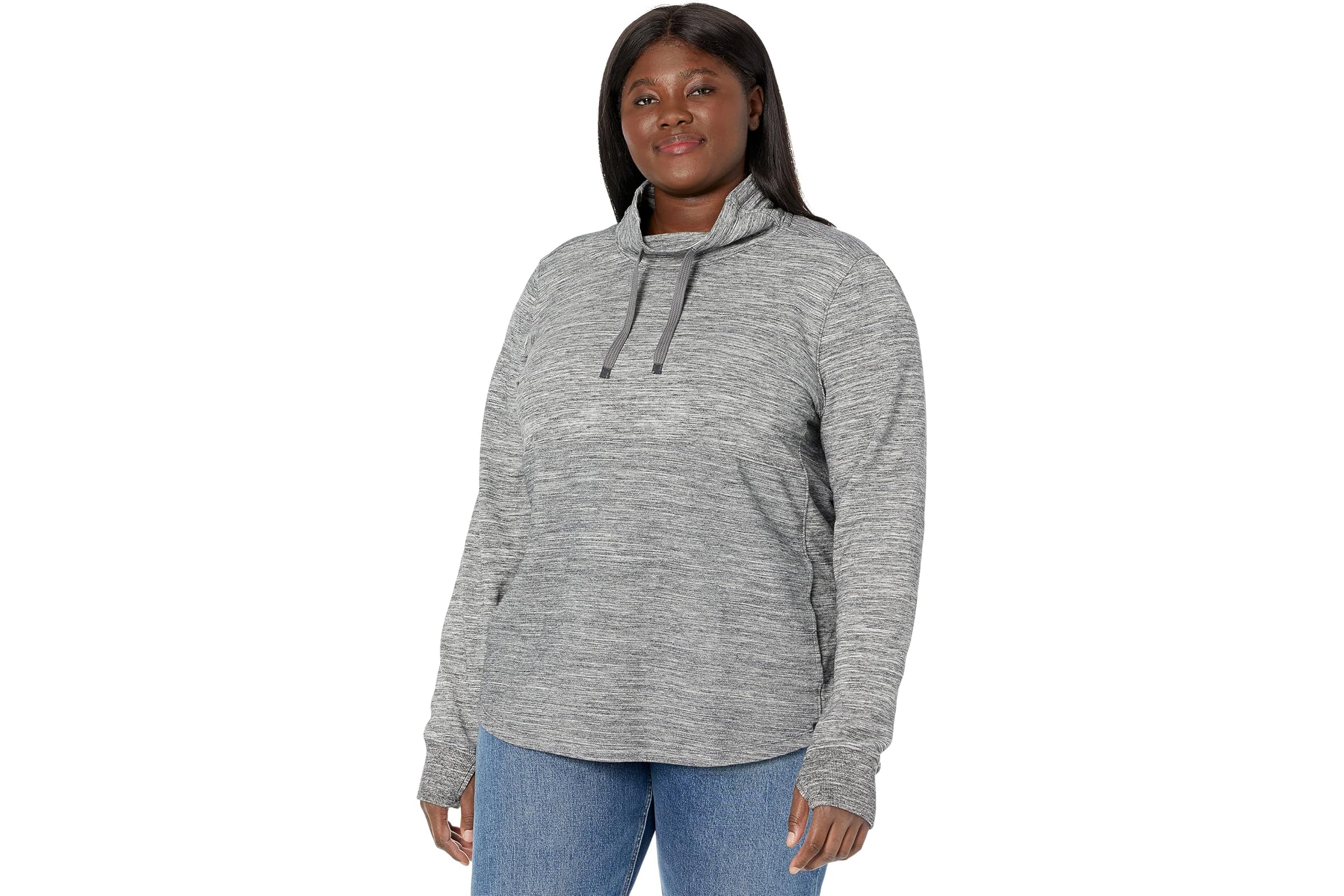 LLBean Plus Size Beans Cozy Mixed Knits Pullover Marled 9890₽