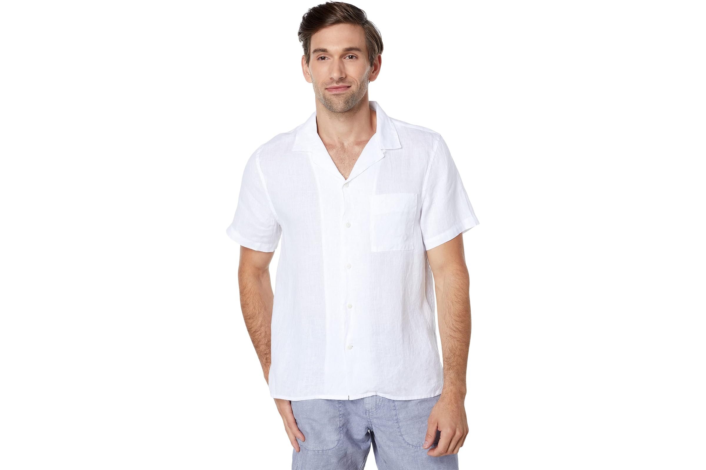 Lucky Brand Hemp Club Collar Short Sleeve Shirt 7590₽