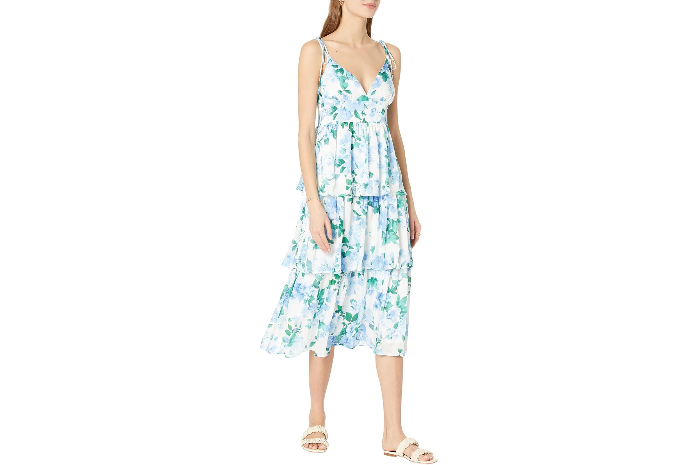 line and dot Mimi Floral Print Dress 6490₽