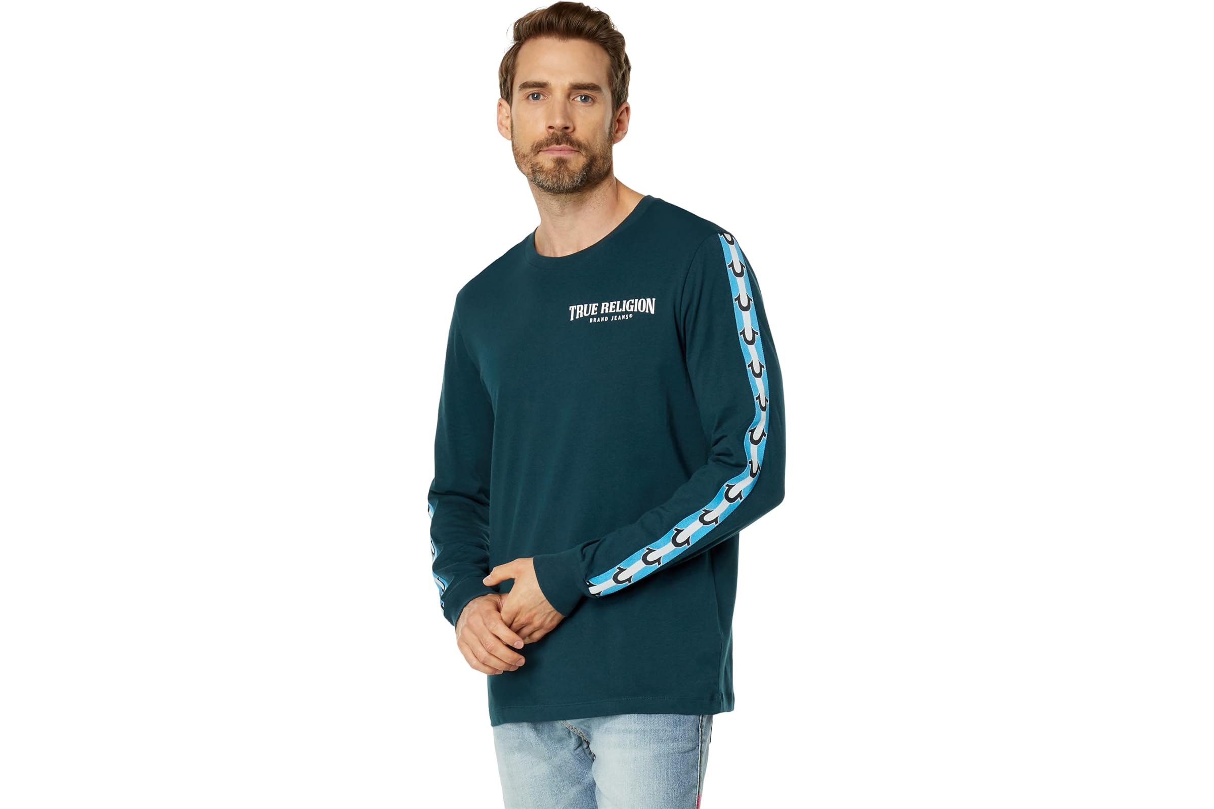 True Religion Long Sleeve Damask Taped Tee 12190₽