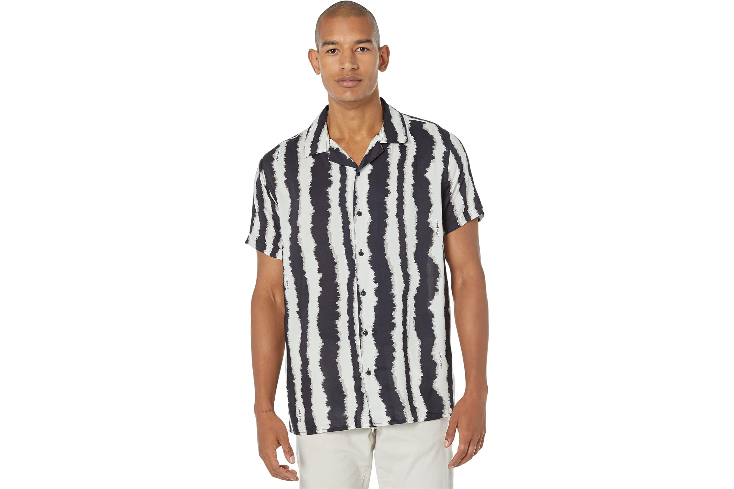 Karl Lagerfeld Paris Tie-Dye Stripe Short Sleeve Shirt 13790₽