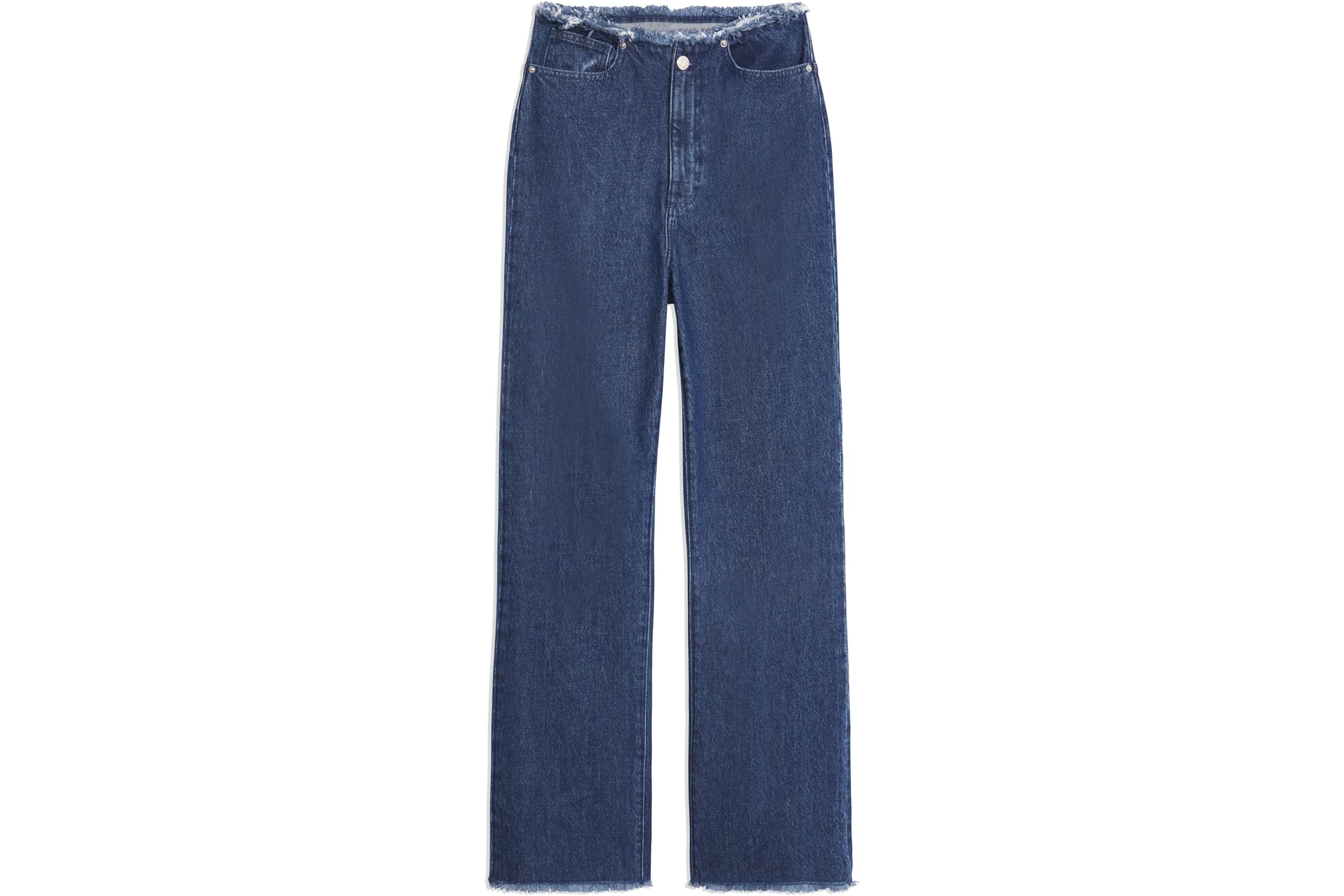 We Wore What Frayed Waistband Straight Jeans