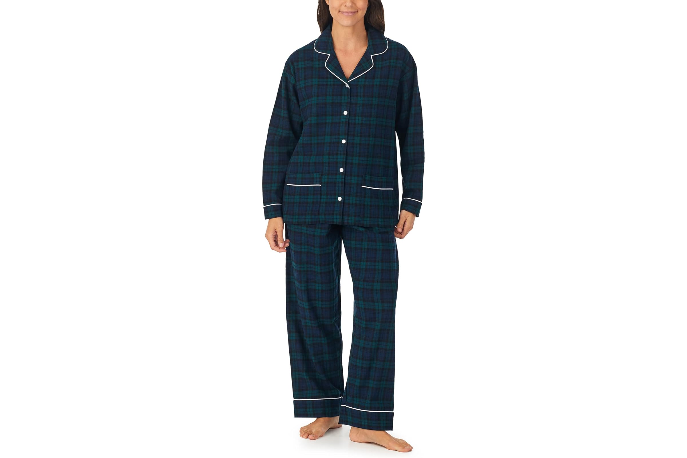 Lanz of Salzburg Classic Notch Collar Flannel PJ Set
