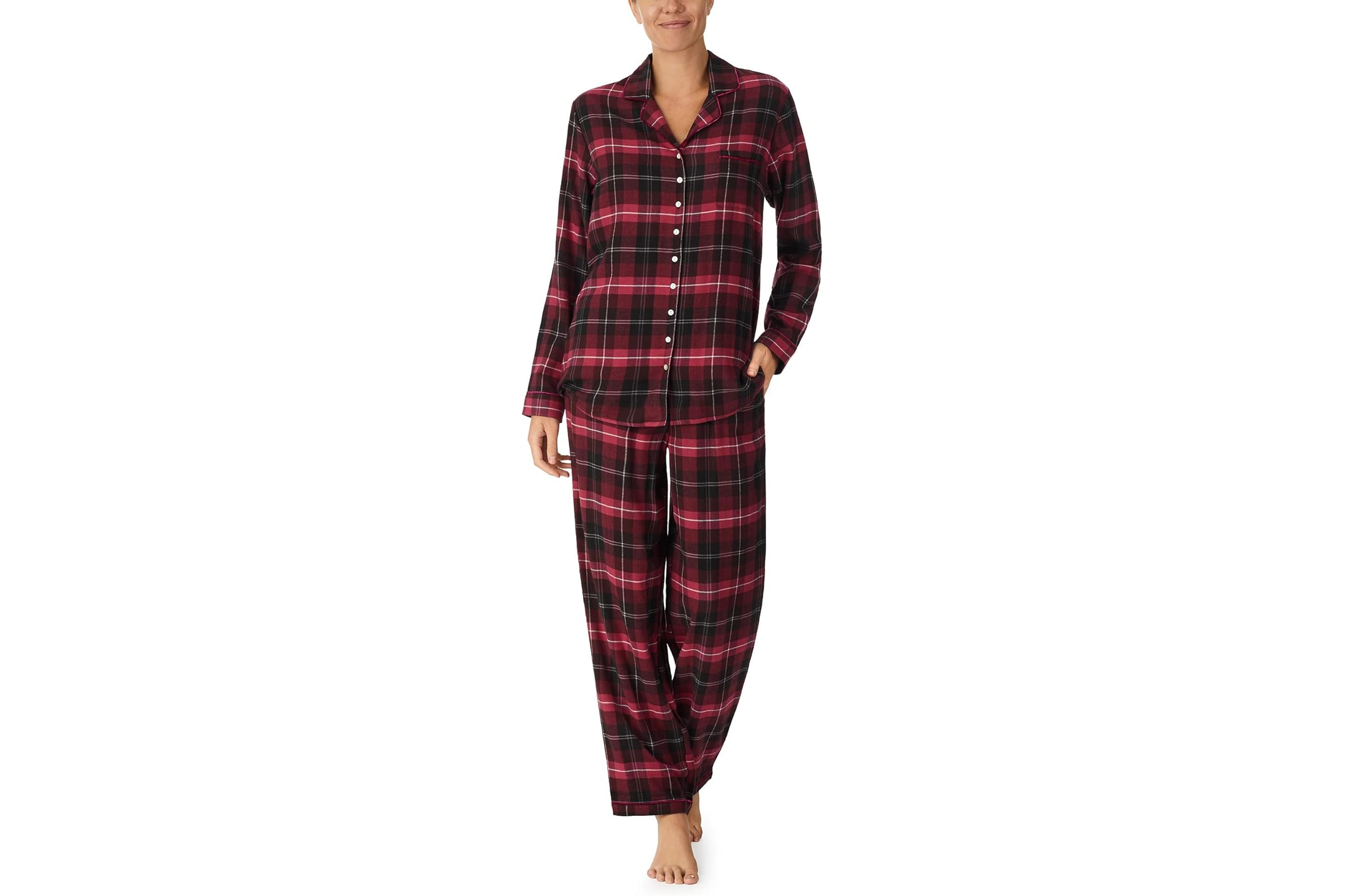 Eileen West Flannel Notch Collar PJ 9690₽