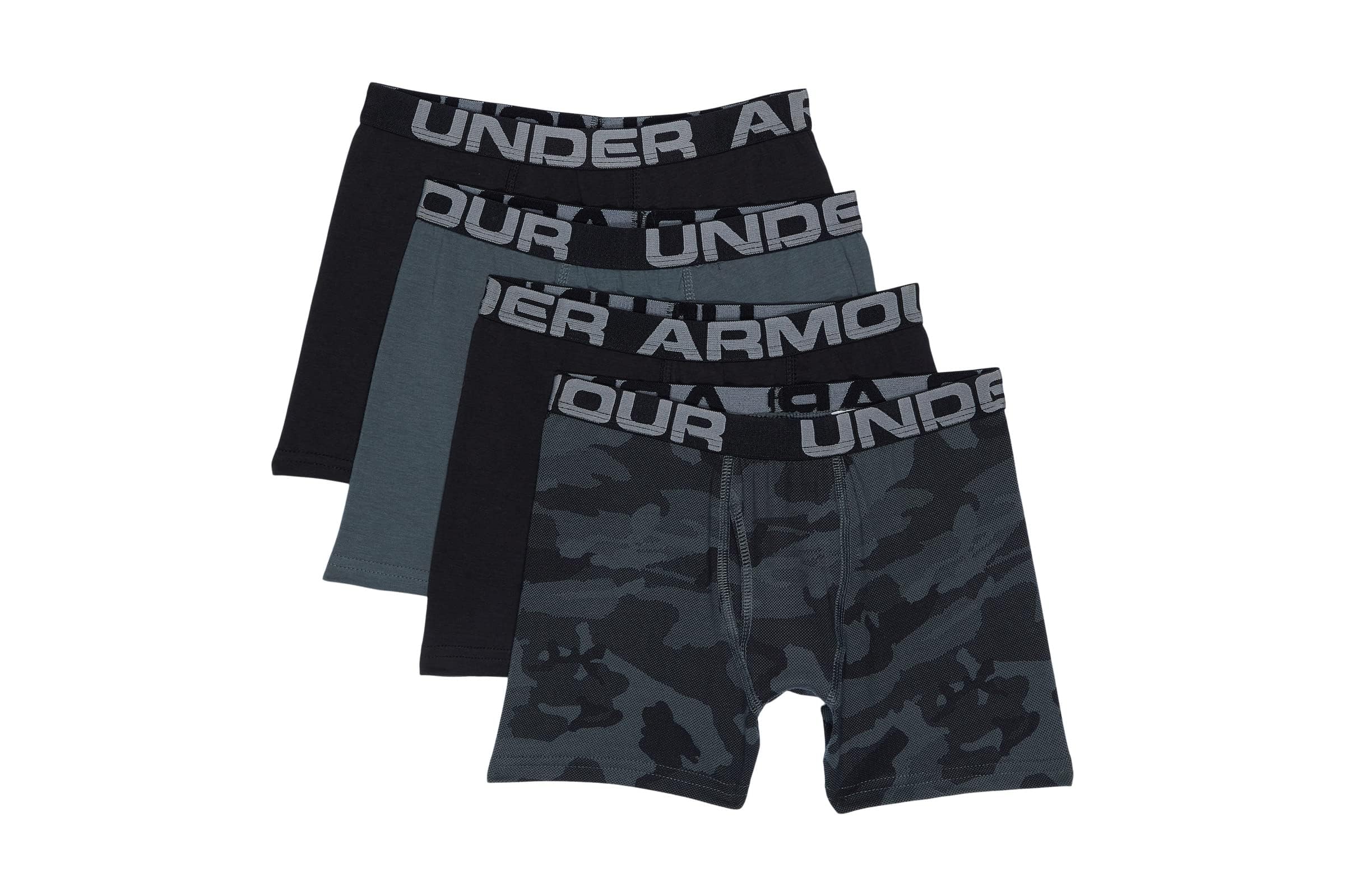 Under Armour Kids 4-Pack Camo Cotton Boxer Set (Big Kids)