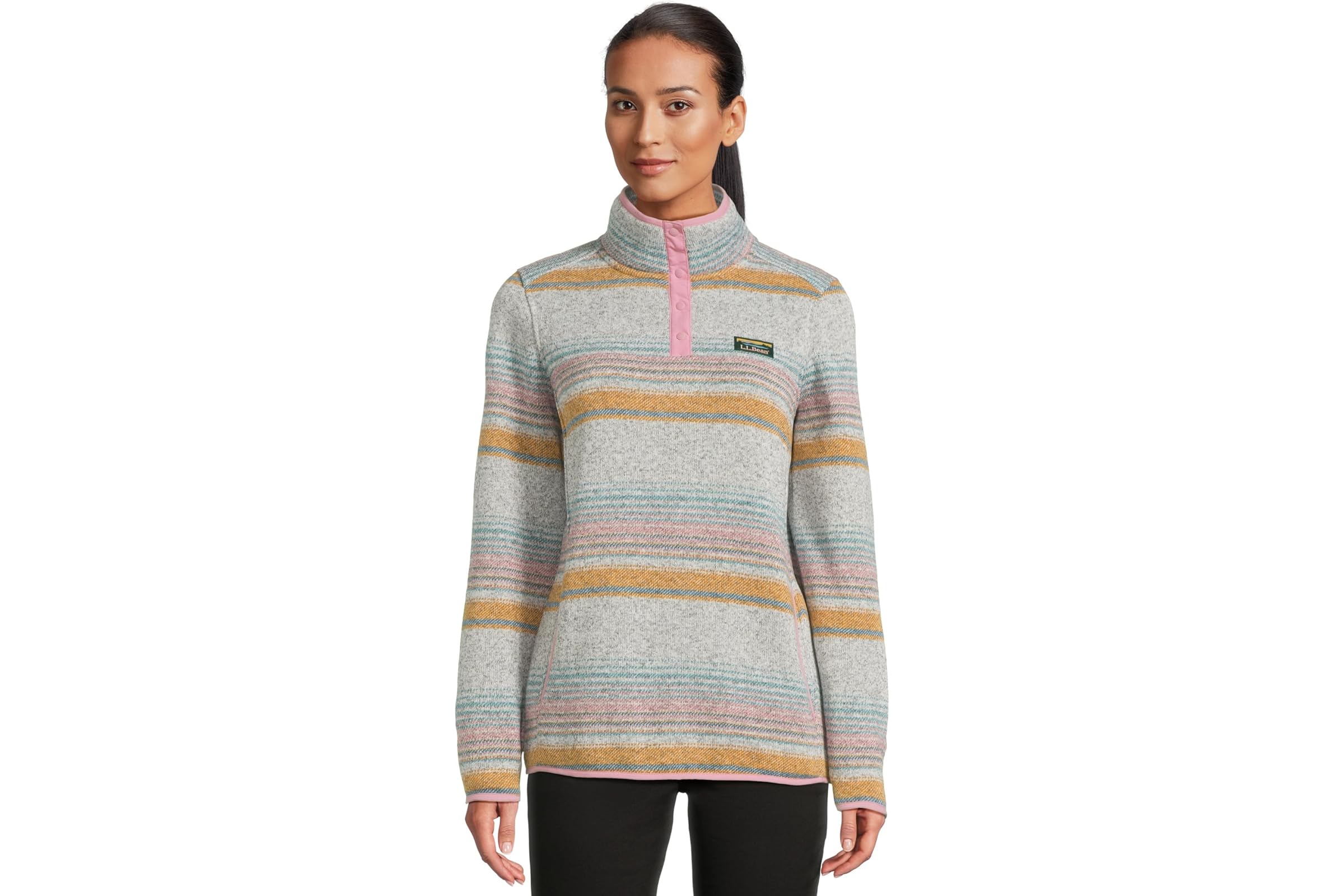 LLBean Sweater Fleece Pullover Print 16890₽