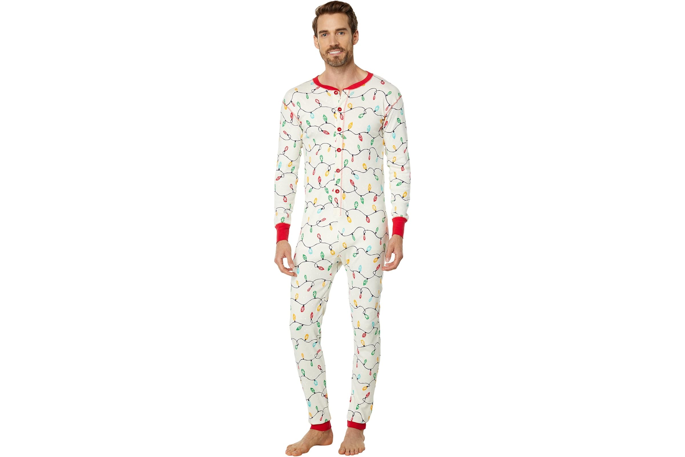 Little Blue House by Hatley Unisex Holiday Lights Union Suit
