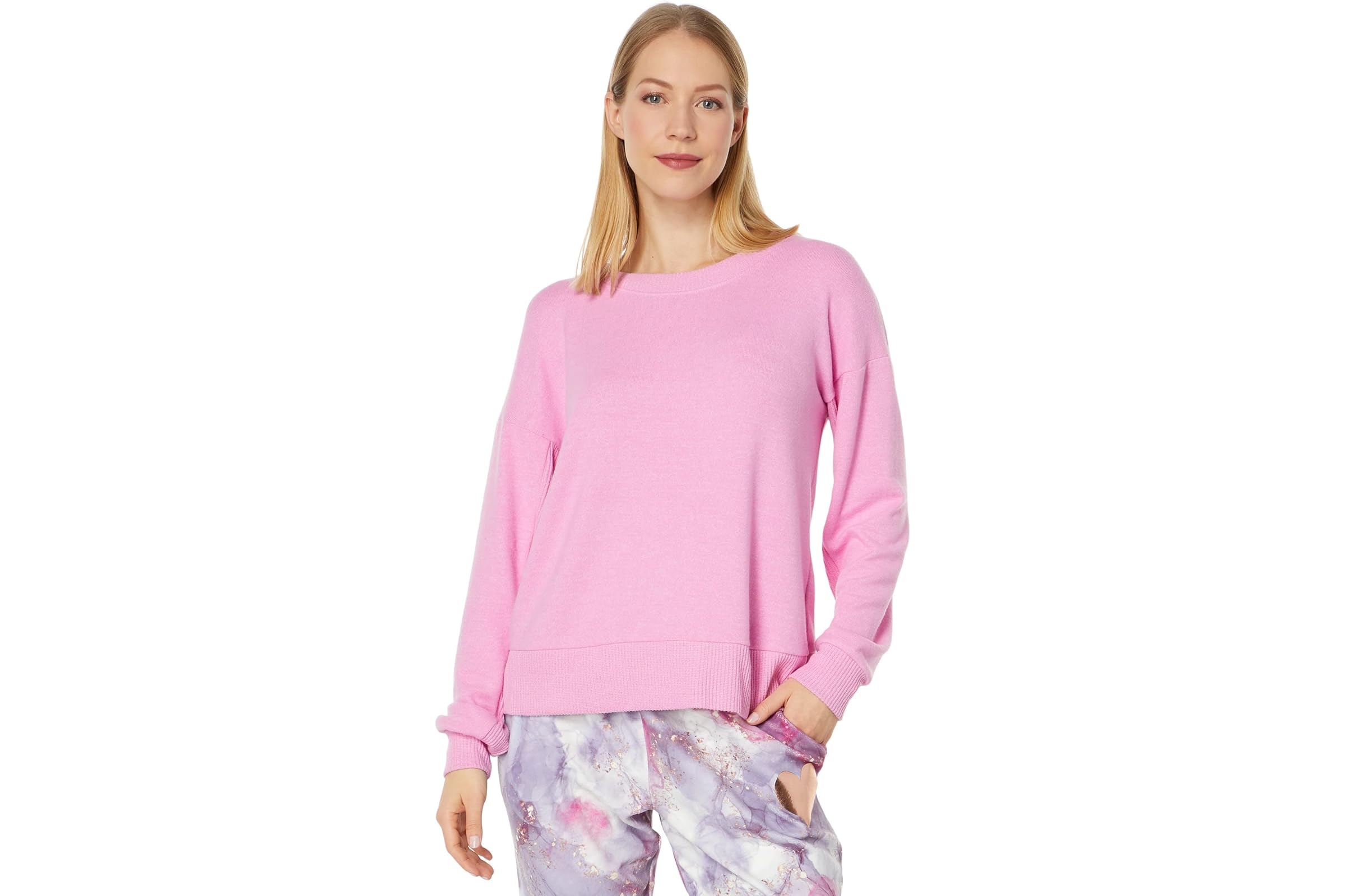 P.J. Salvage Fun Floral Split Back Sweatshirt