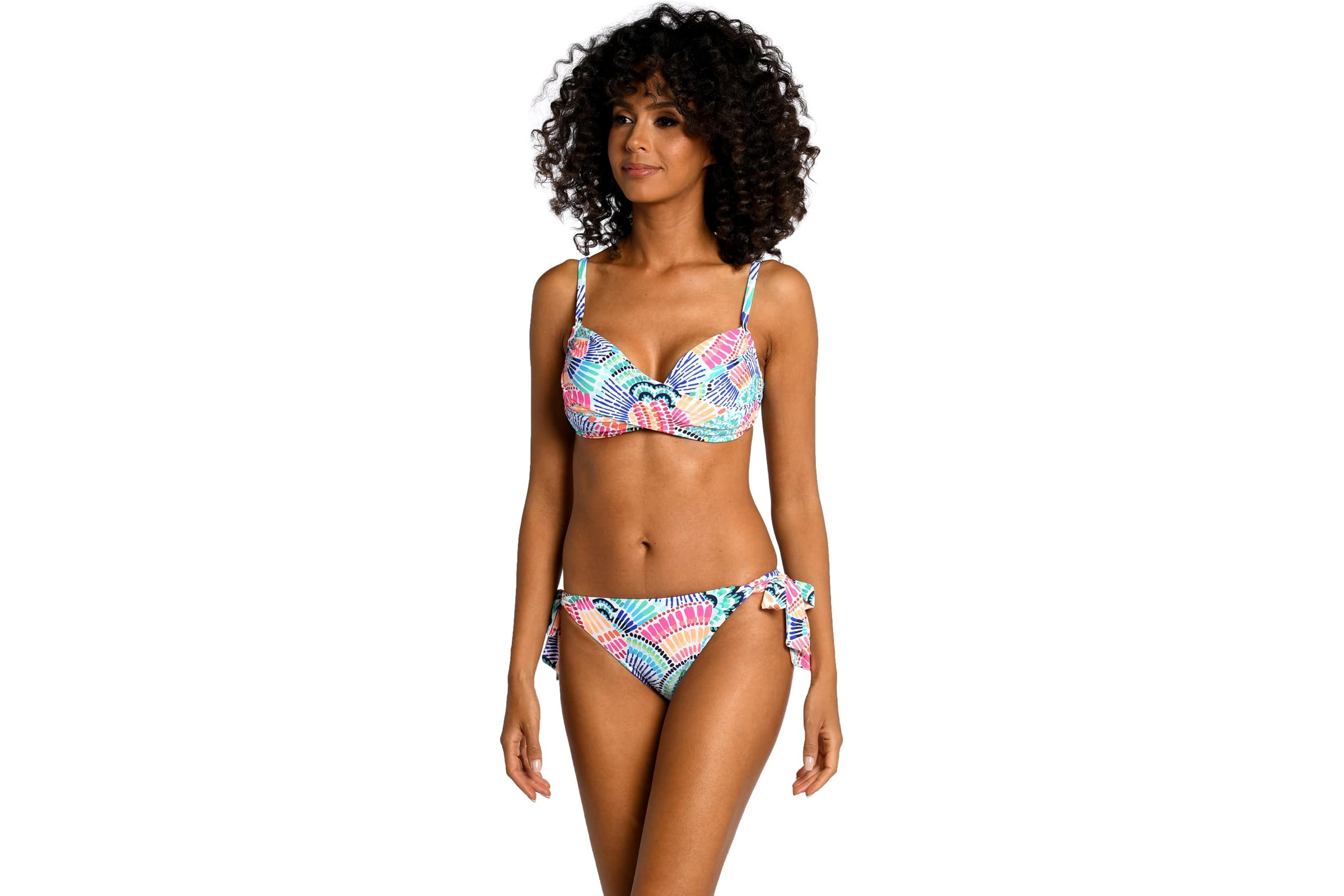 La Blanca Waves of Color Draped Wrap Bralette 10290₽