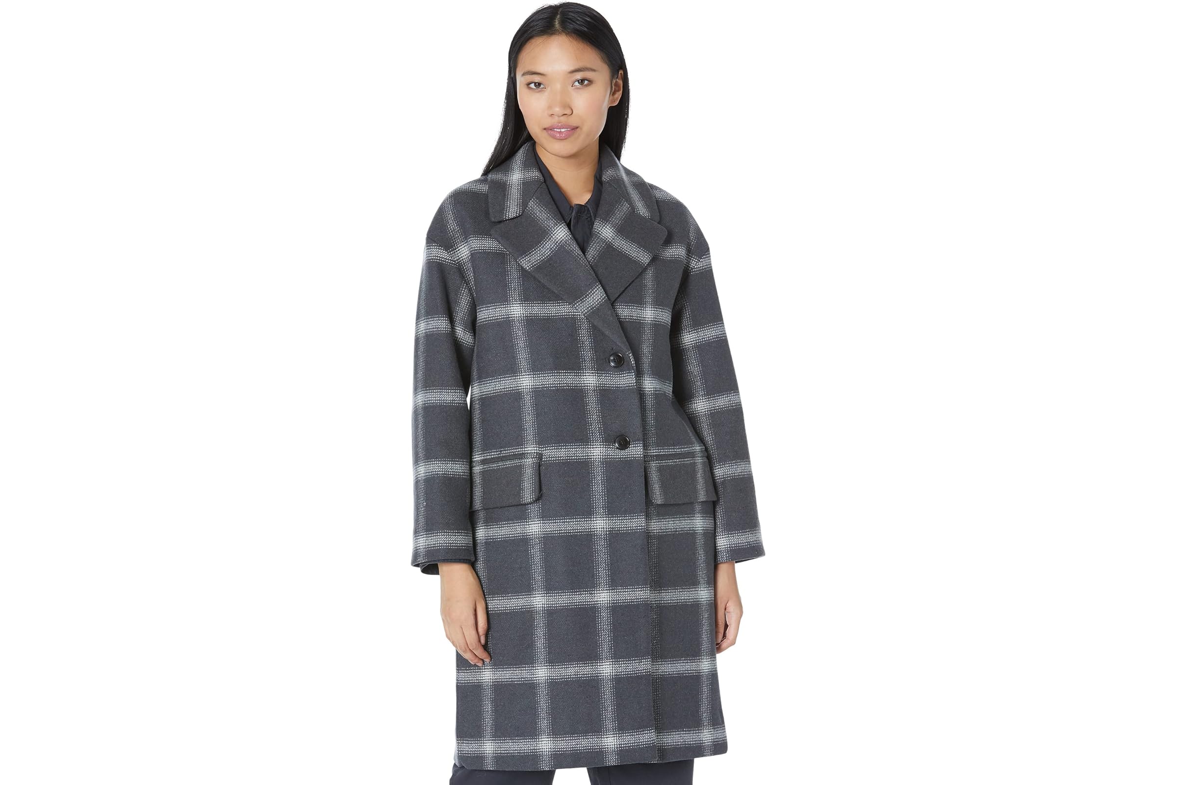 Madewell Windowpane Haydon Coat in Insuluxe Fabric 32990₽