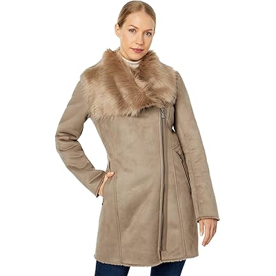 Calvin Klein Asymmetrical Faux Shearling
