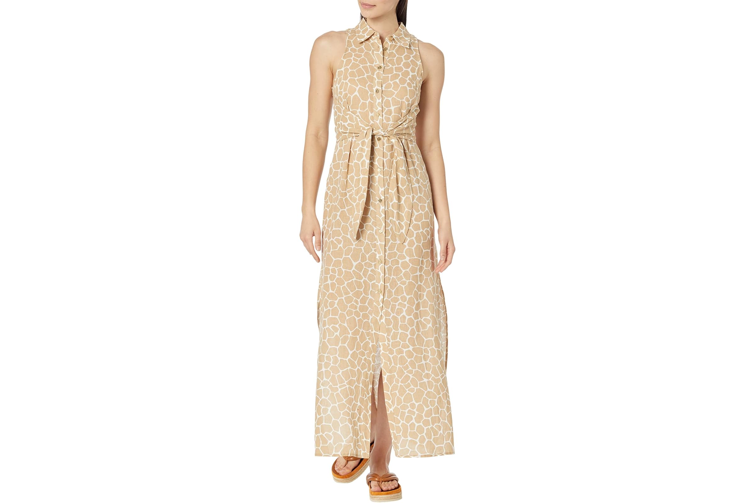 MICHAEL Michael Kors Giraffe Maxi Tie Dress 27190₽