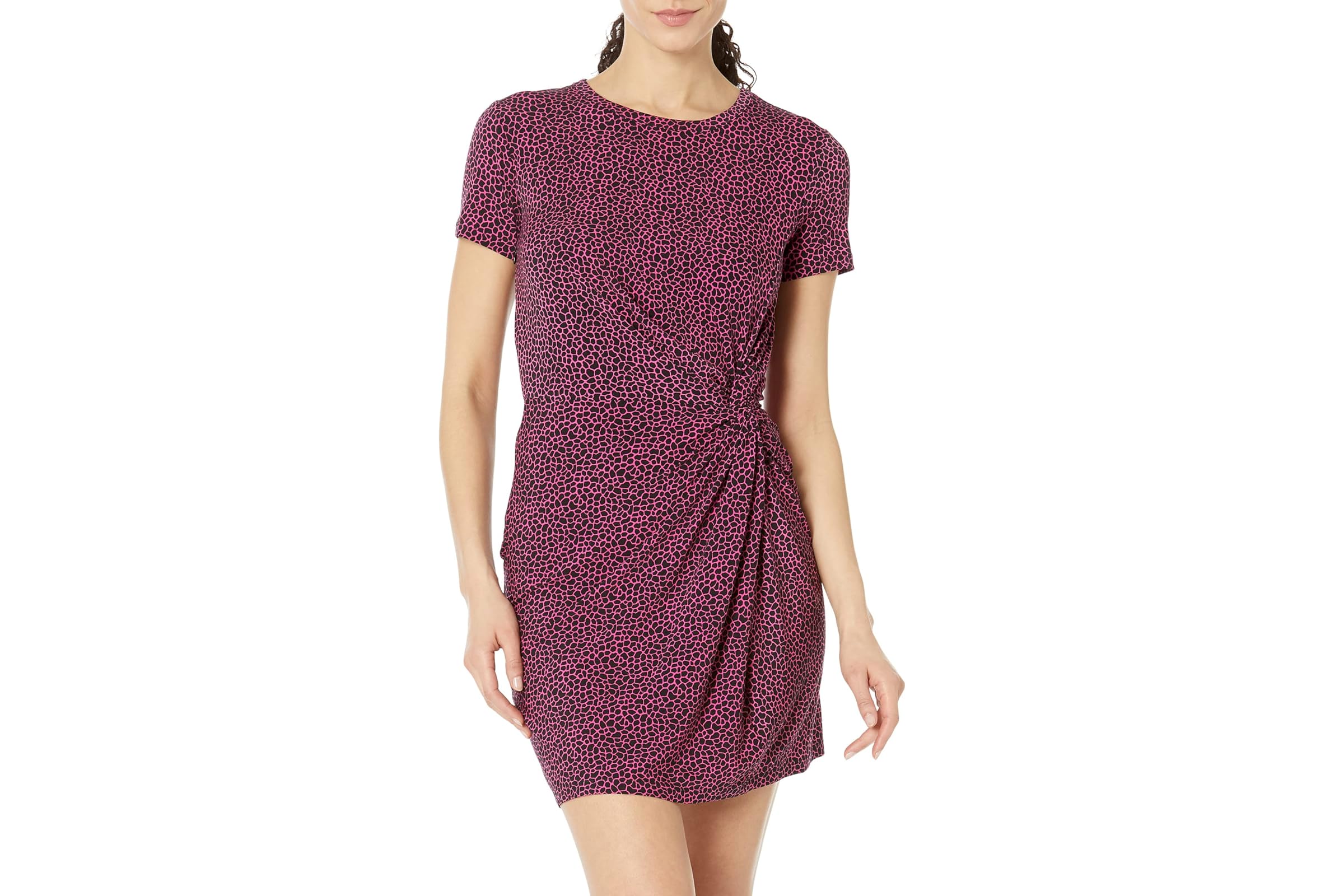 MICHAEL Michael Kors Giraffe Twist Short Sleeve Mini Dress 9090₽