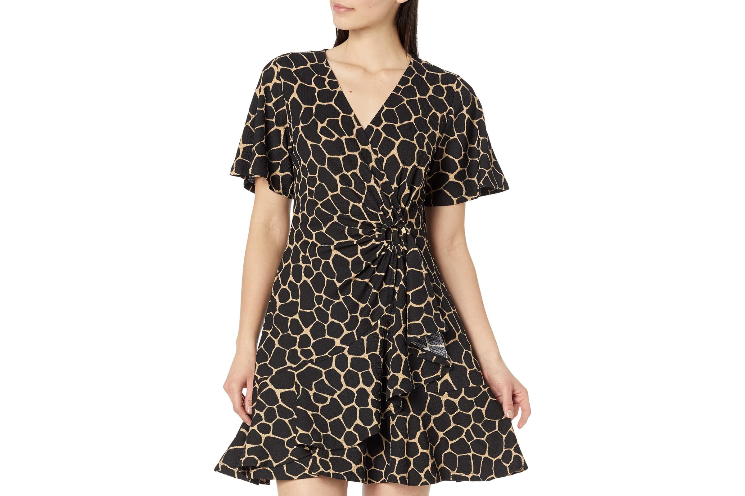 MICHAEL Michael Kors Giraffe Flutter Mini Wrap Dress 23390₽