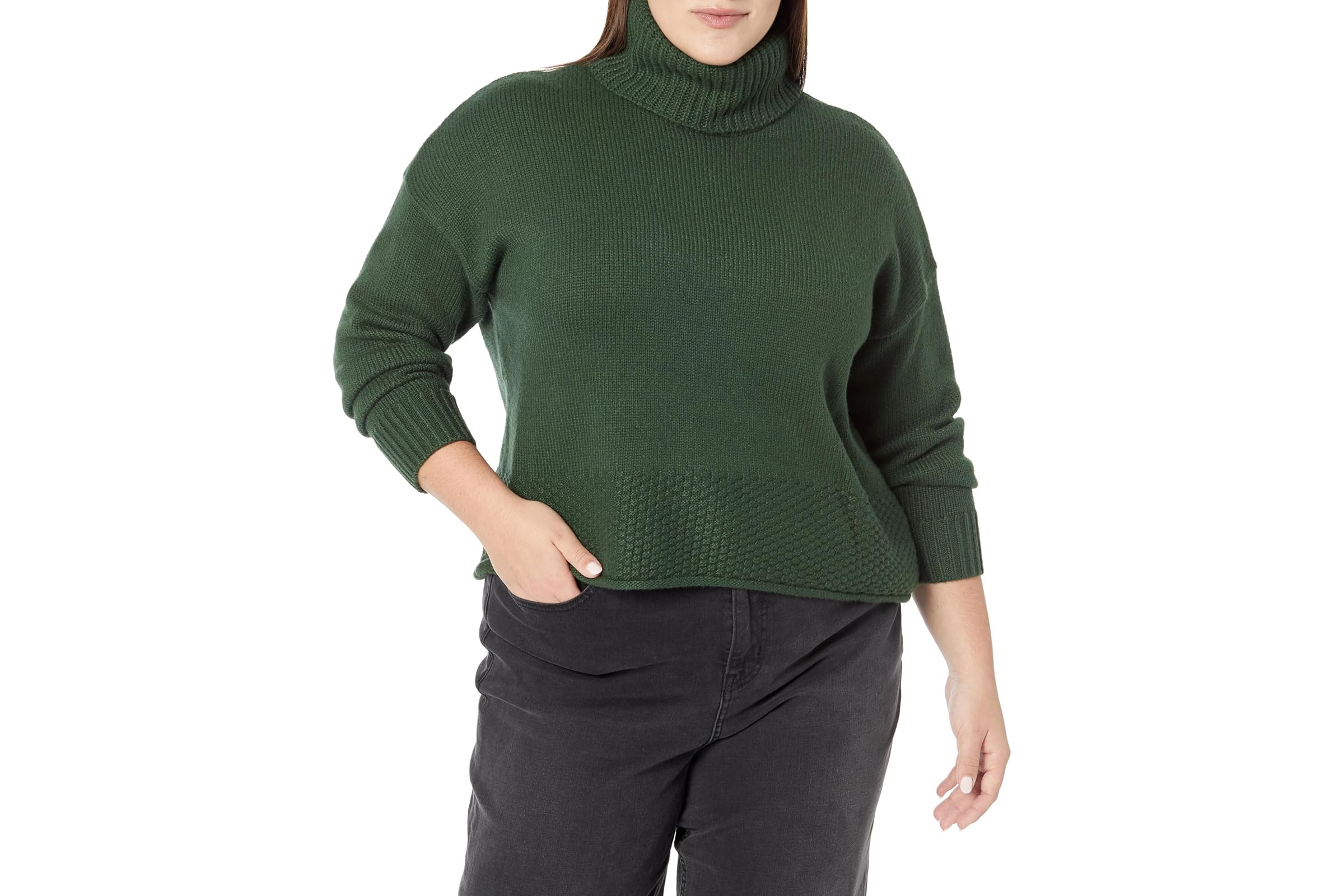 Madewell Plus Corsica Stitch Mix Turtleneck