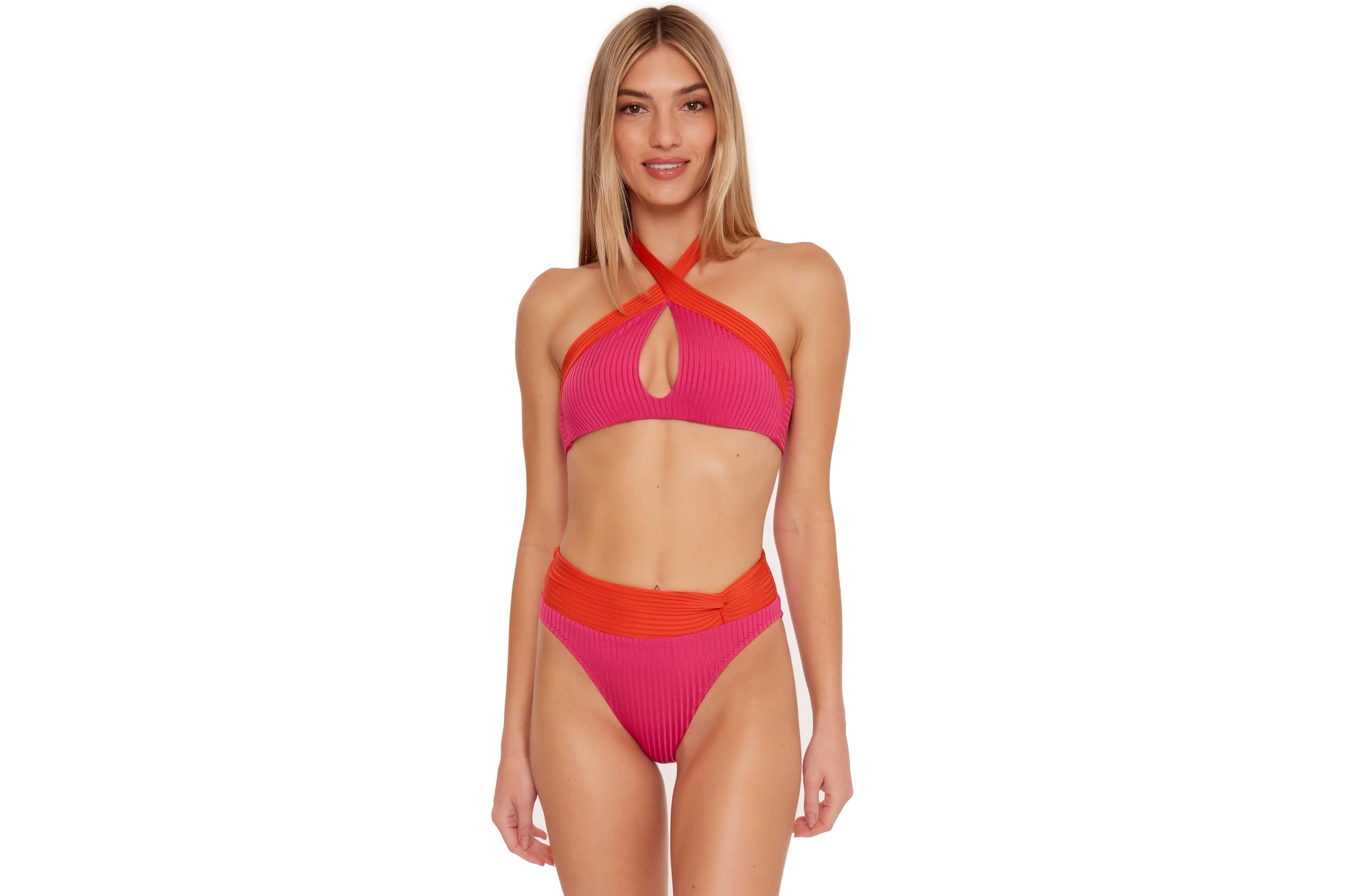 Trina Turk Olympia High Neck Crossover Top