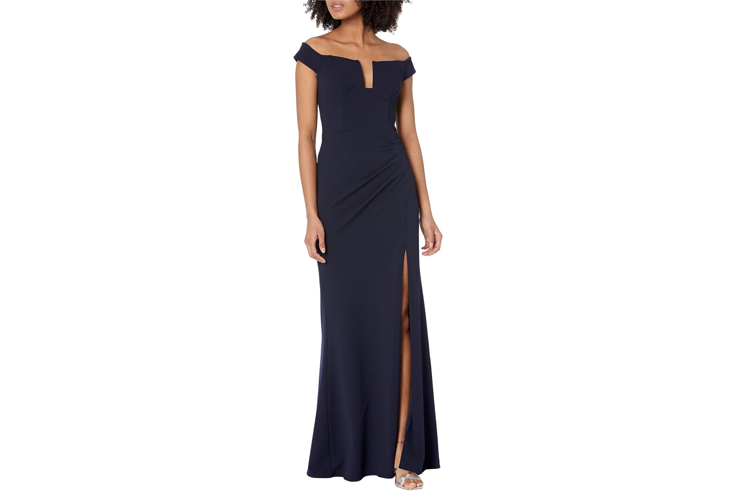 Платье XSCAPE Long Off-the-Shoulder Scuba Crepe U-Front Dress 27790₽