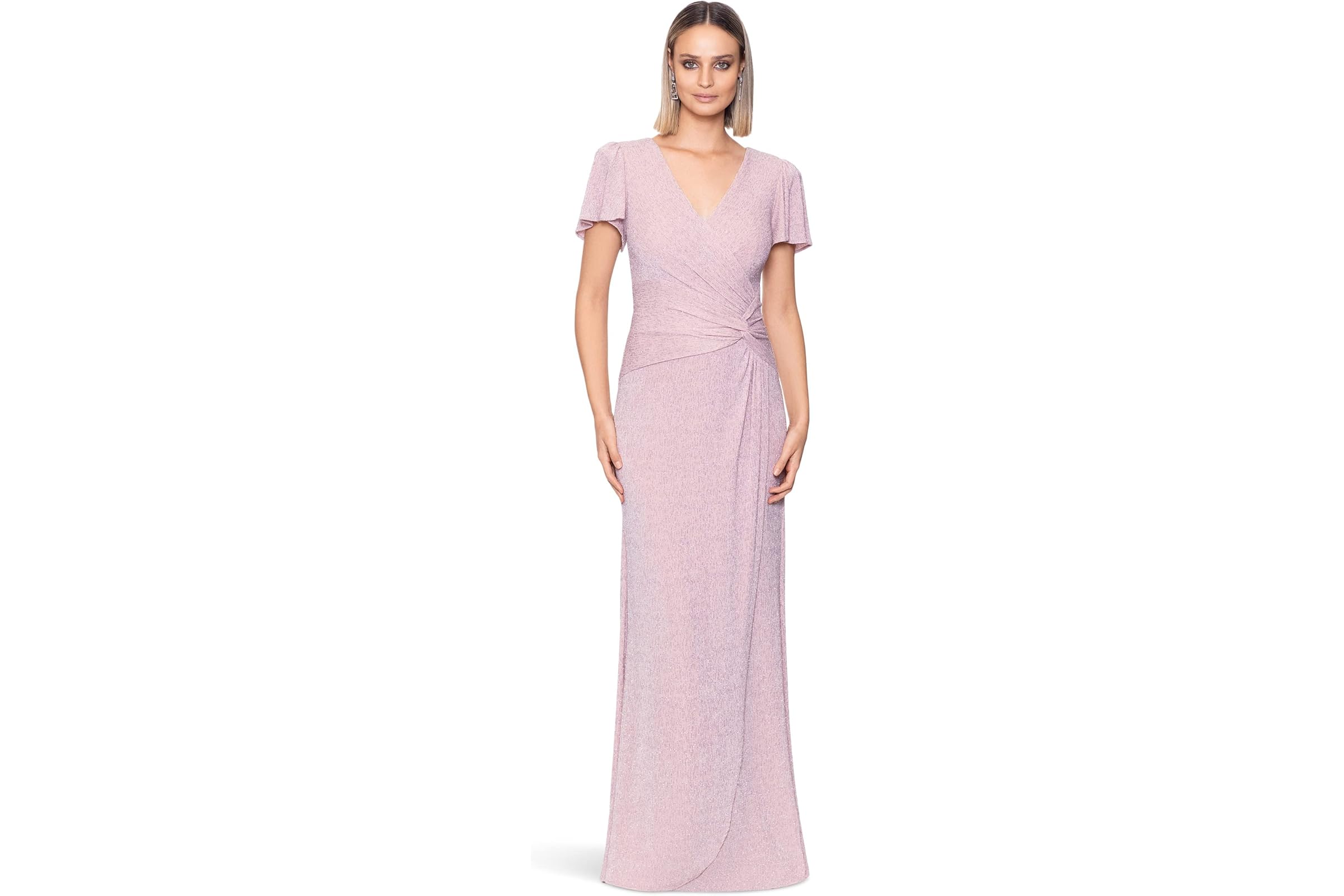 XSCAPE Long Glittery Knit V-Neck Dress 39390₽
