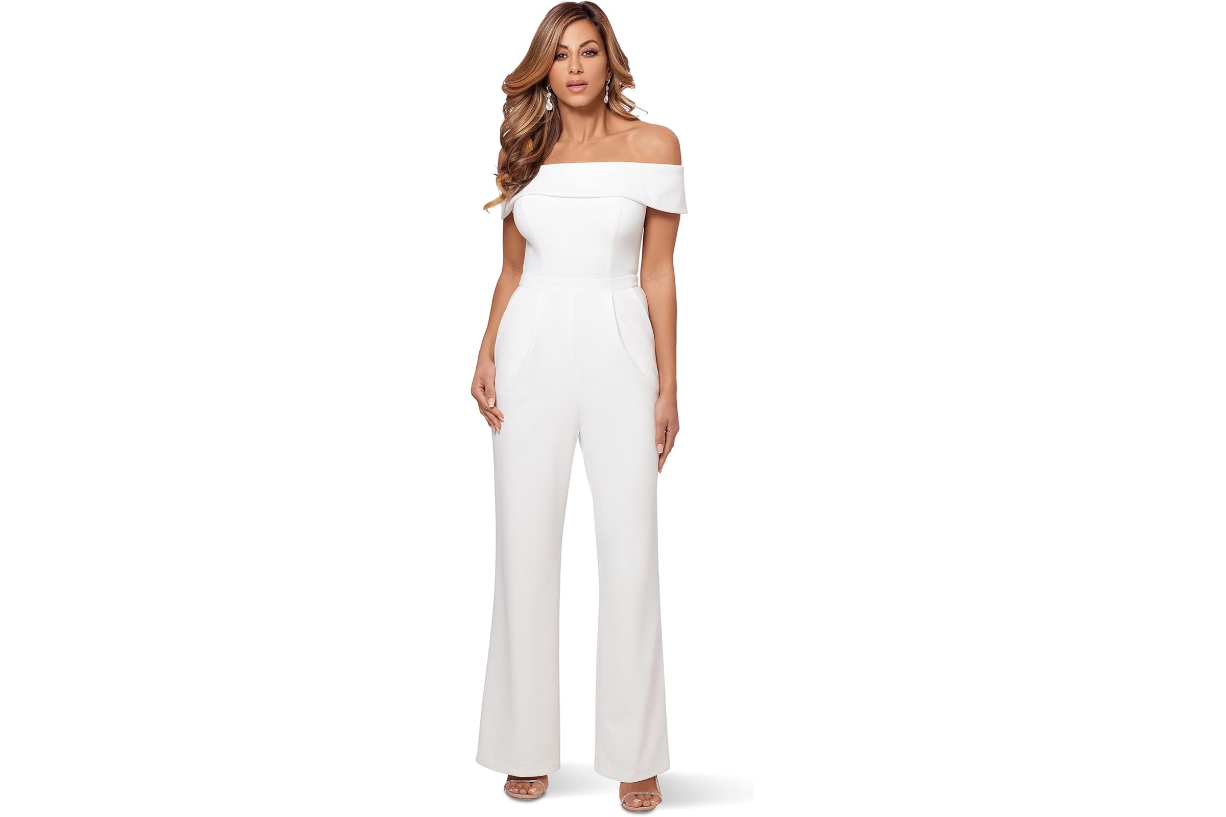 Комбинезон XSCAPE Over-the-Shoulder Scuba Crepe Jumpsuit