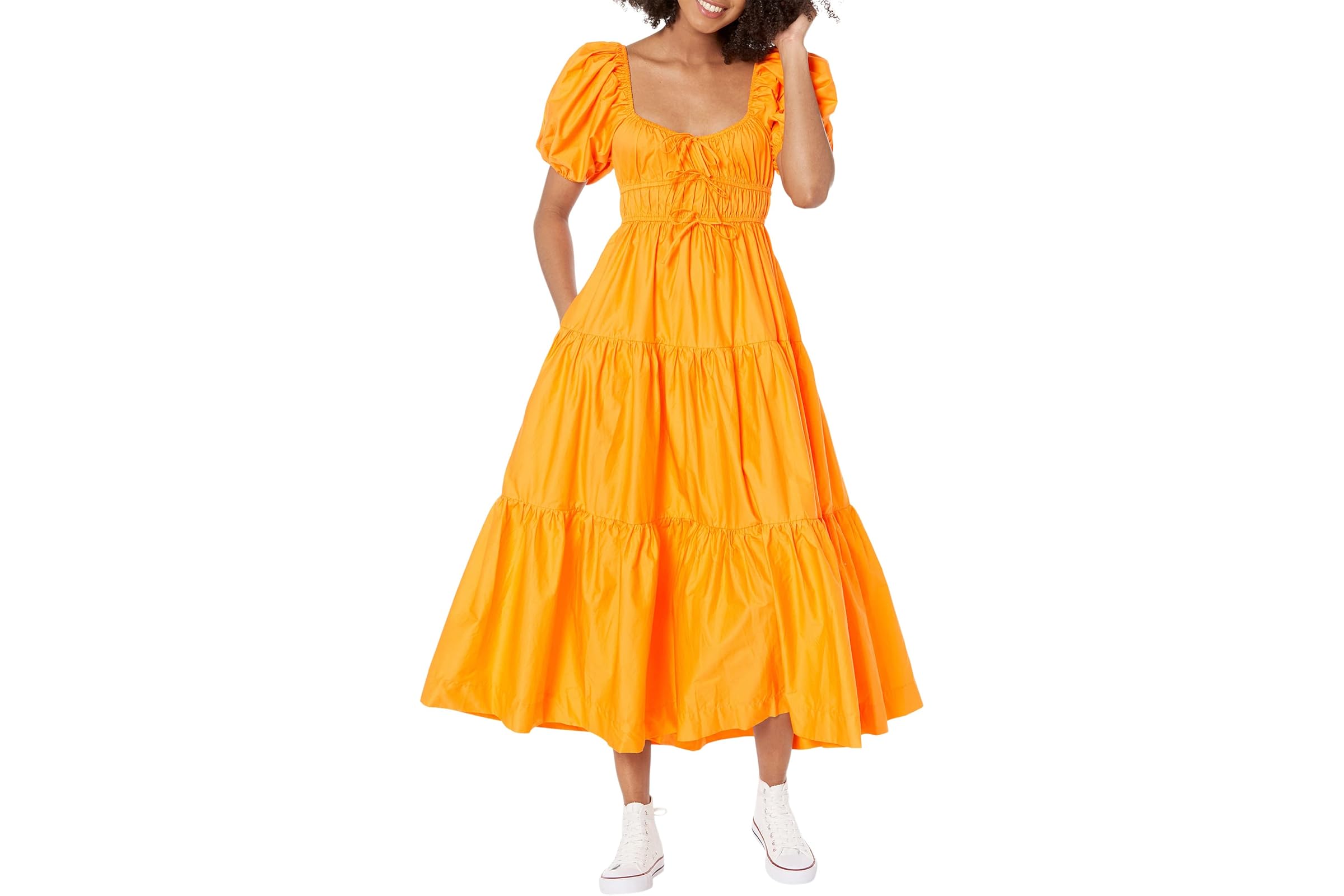 line and dot Amber Dress