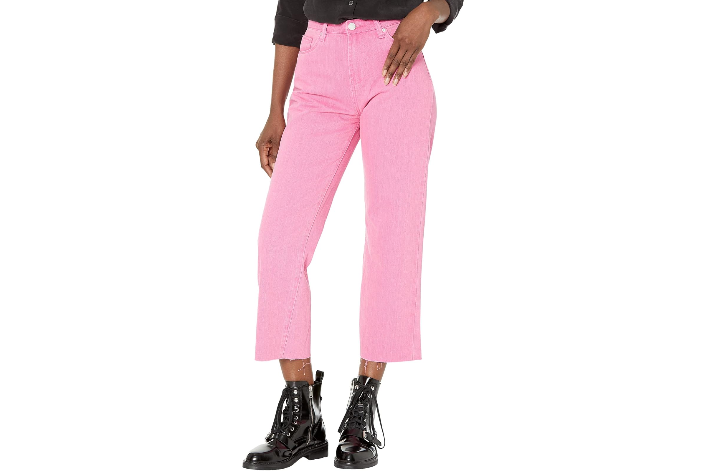 Blank NYC Baxter High-Rise Straight Leg Jeans in Watermelon Juice