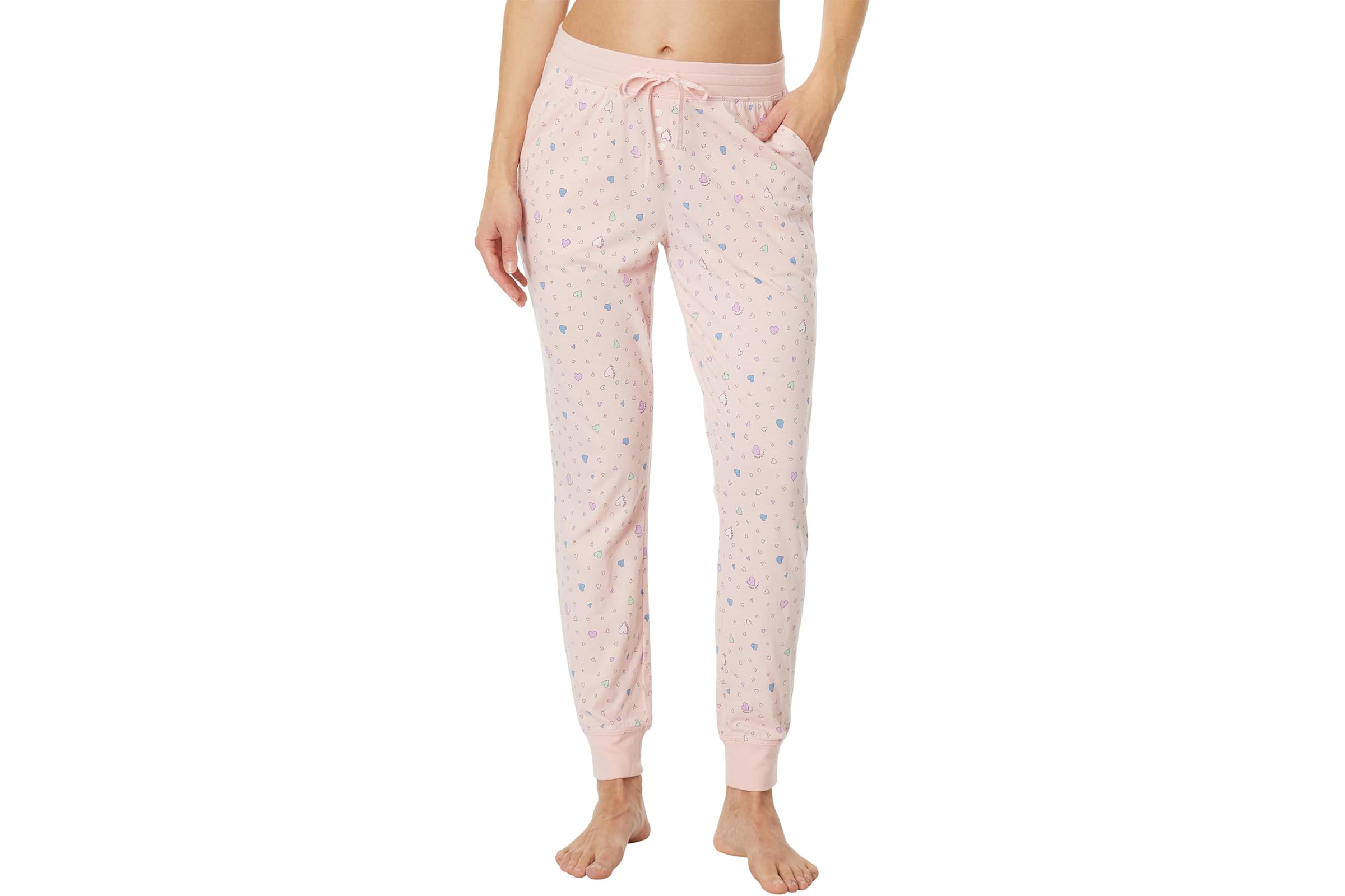 Life is Good Scattered Hearts Pattern Snuggle Up Sleep Joggers 8090₽
