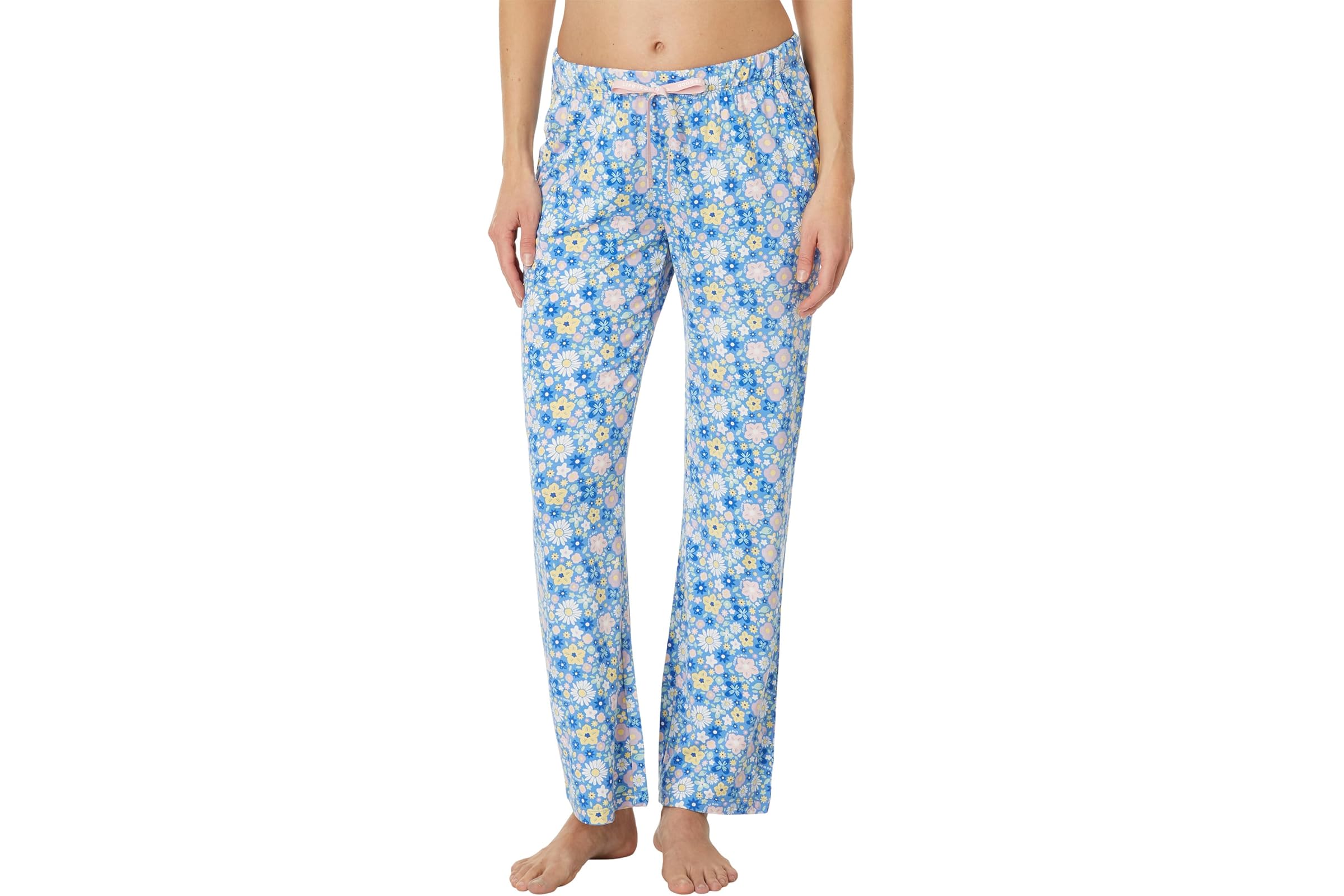 Life is Good Dragonfly Floral Pattern Lightweight Sleep Pants