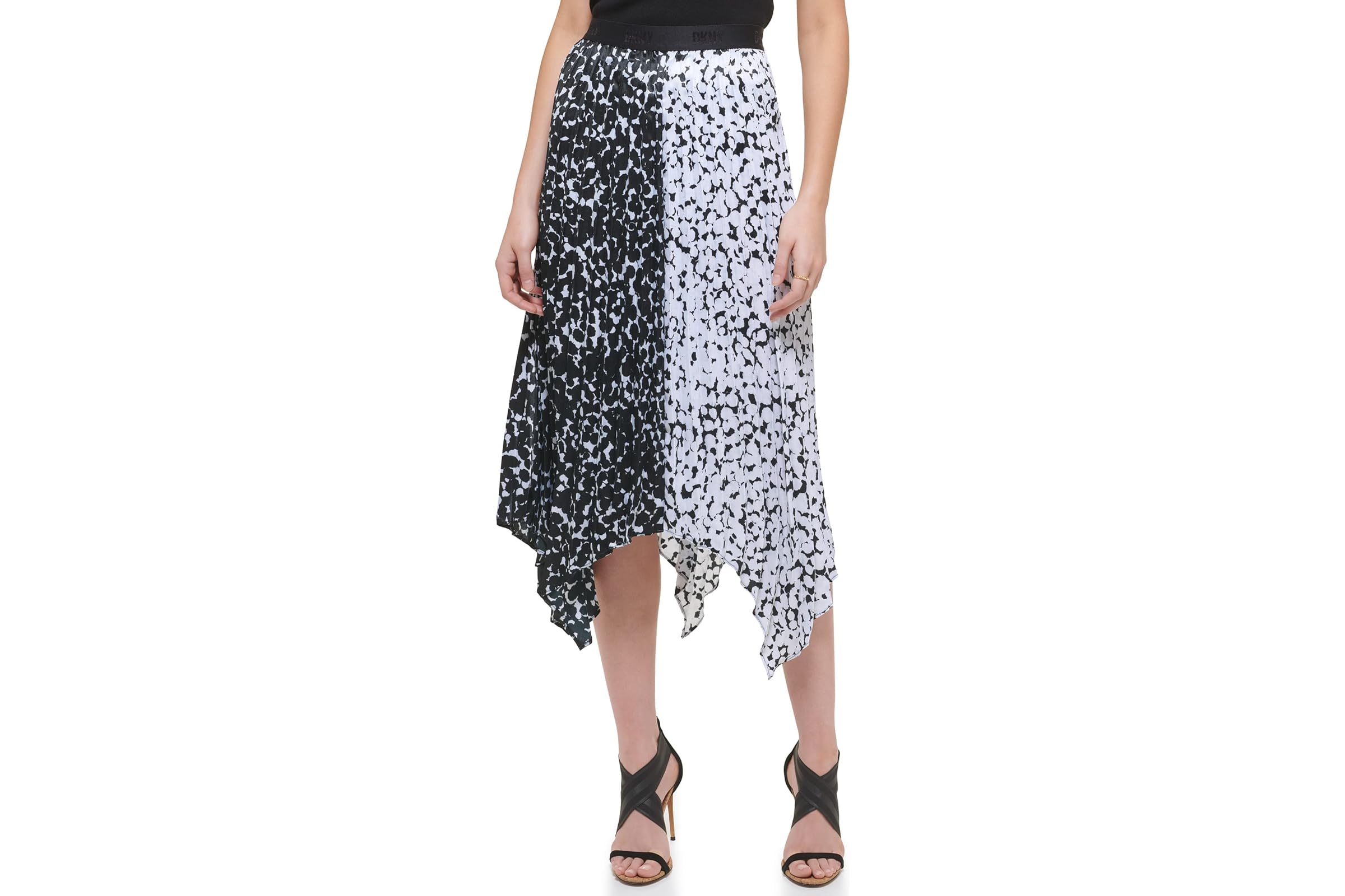 DKNY Pull-On Asymmetrical Printed Color-Block Skirt 8990₽
