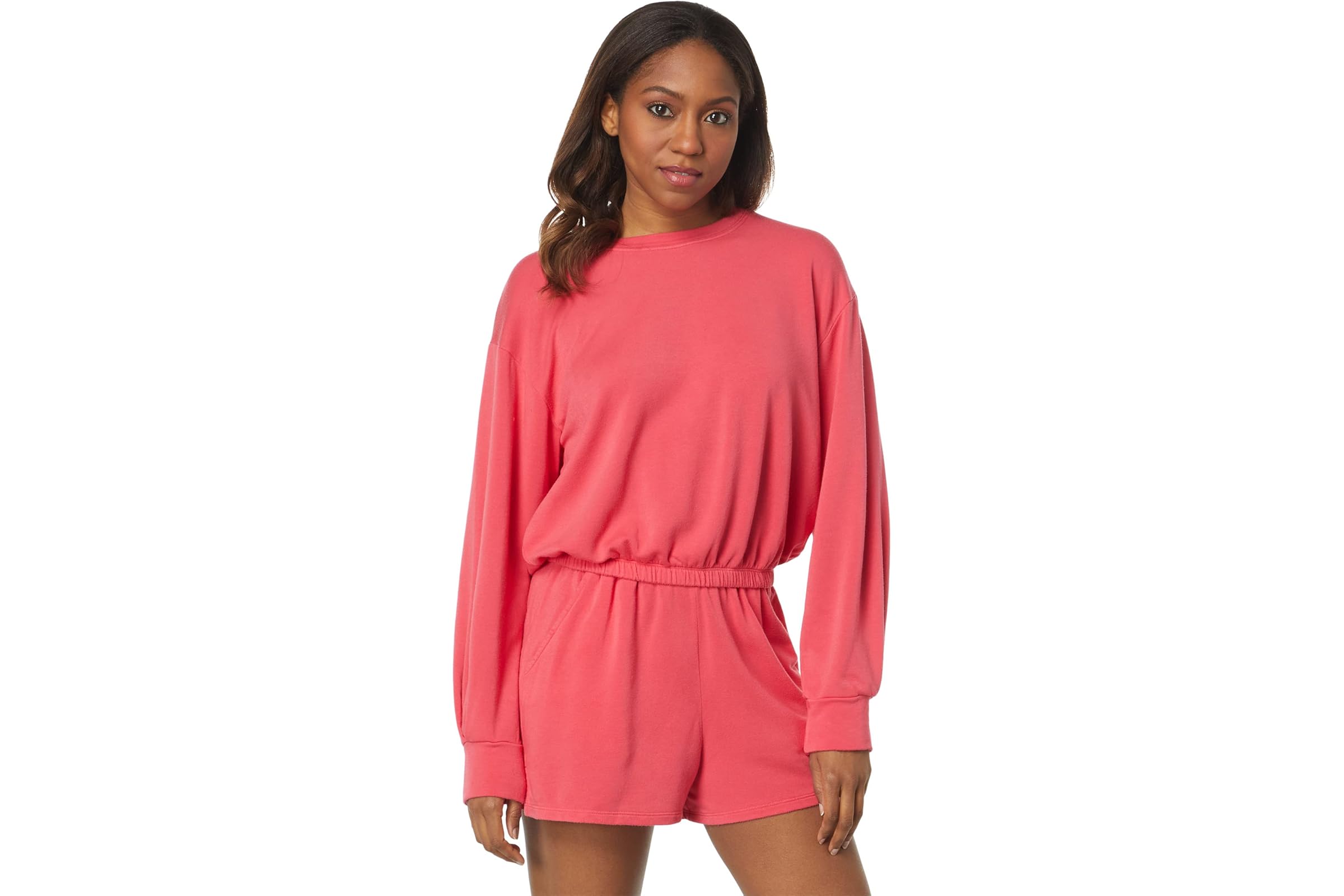 SUNDRY Pleat Sleeve Sweatshirt