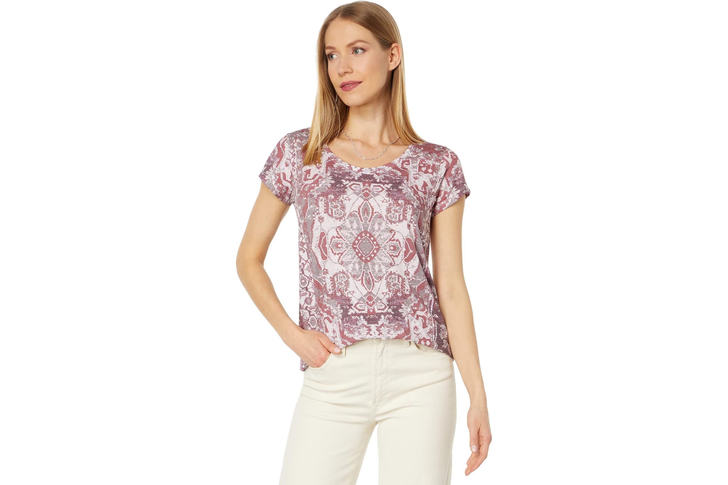 Lucky Brand Printed Scoop Neck Tee 8690₽