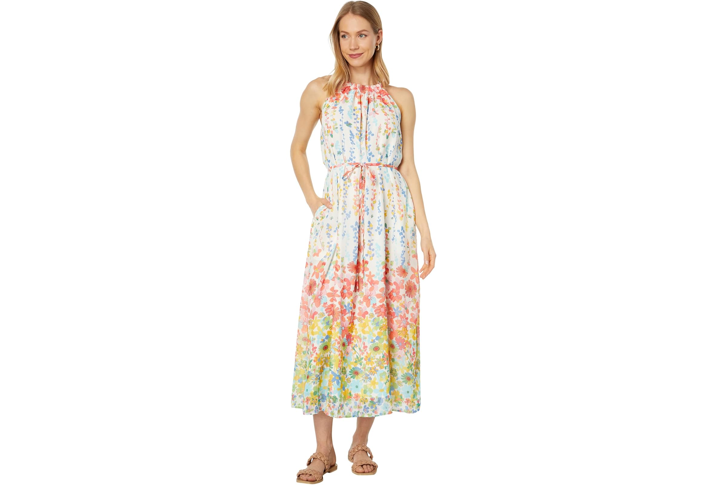 Maggy London Halter Neck Maxi Dress