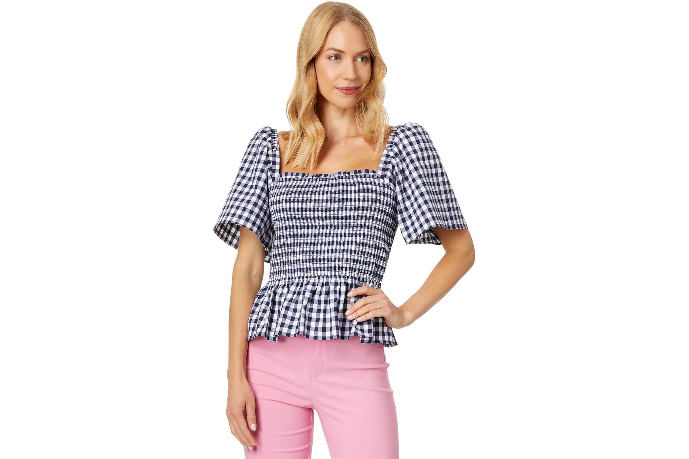 Draper James Deana Smocked Top 7490₽