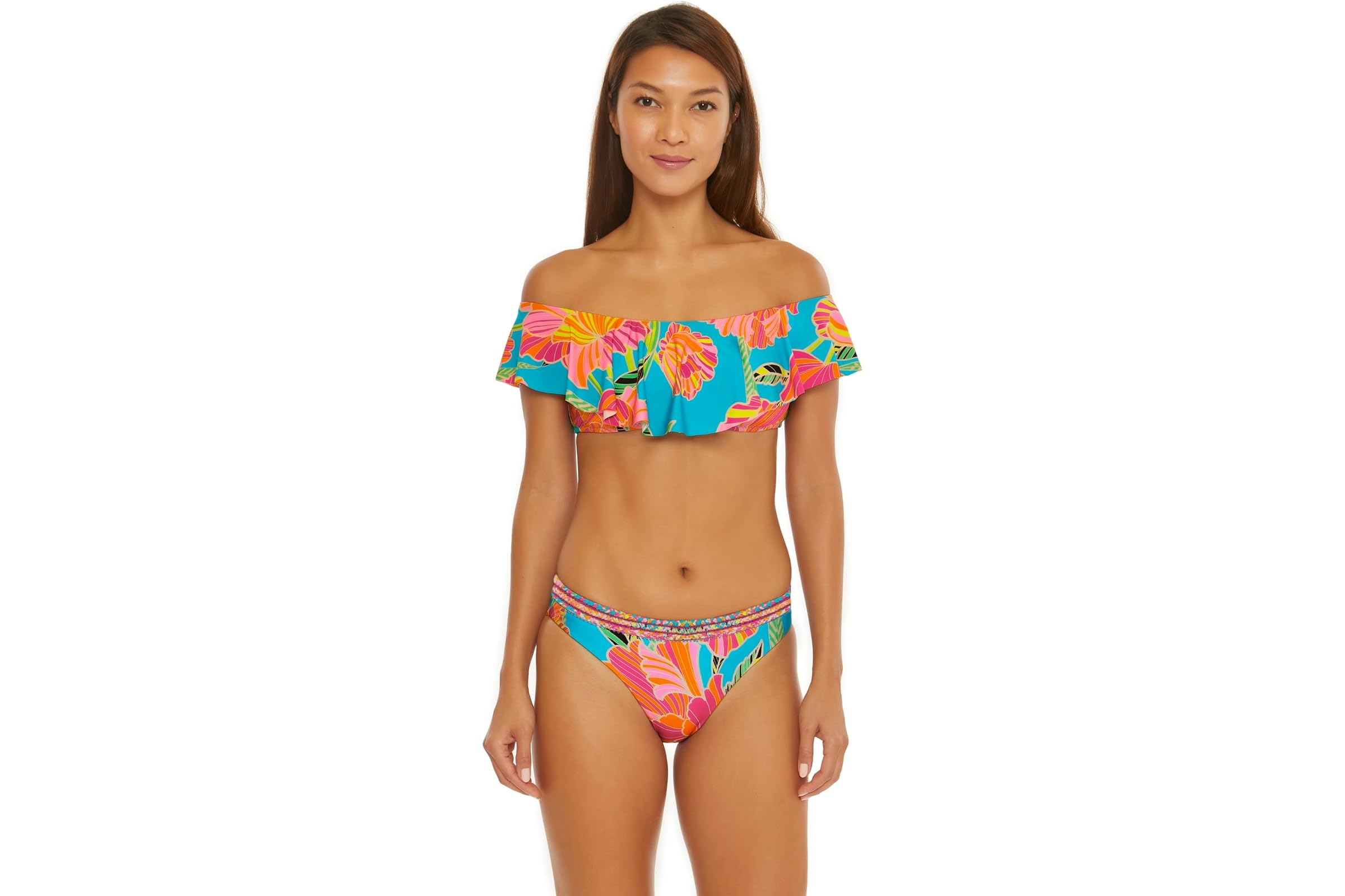 Купальник Trina Turk Poppy Ruffle Bandeau Top 5590₽