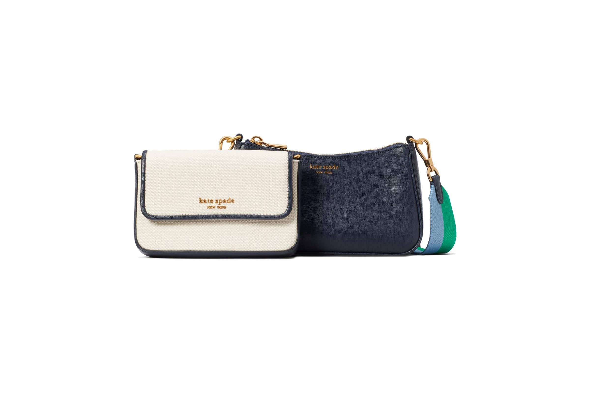 Женская сумка Kate Spade New York Morgan Racing Stripe Canvas Double Up Crossbody 53490₽