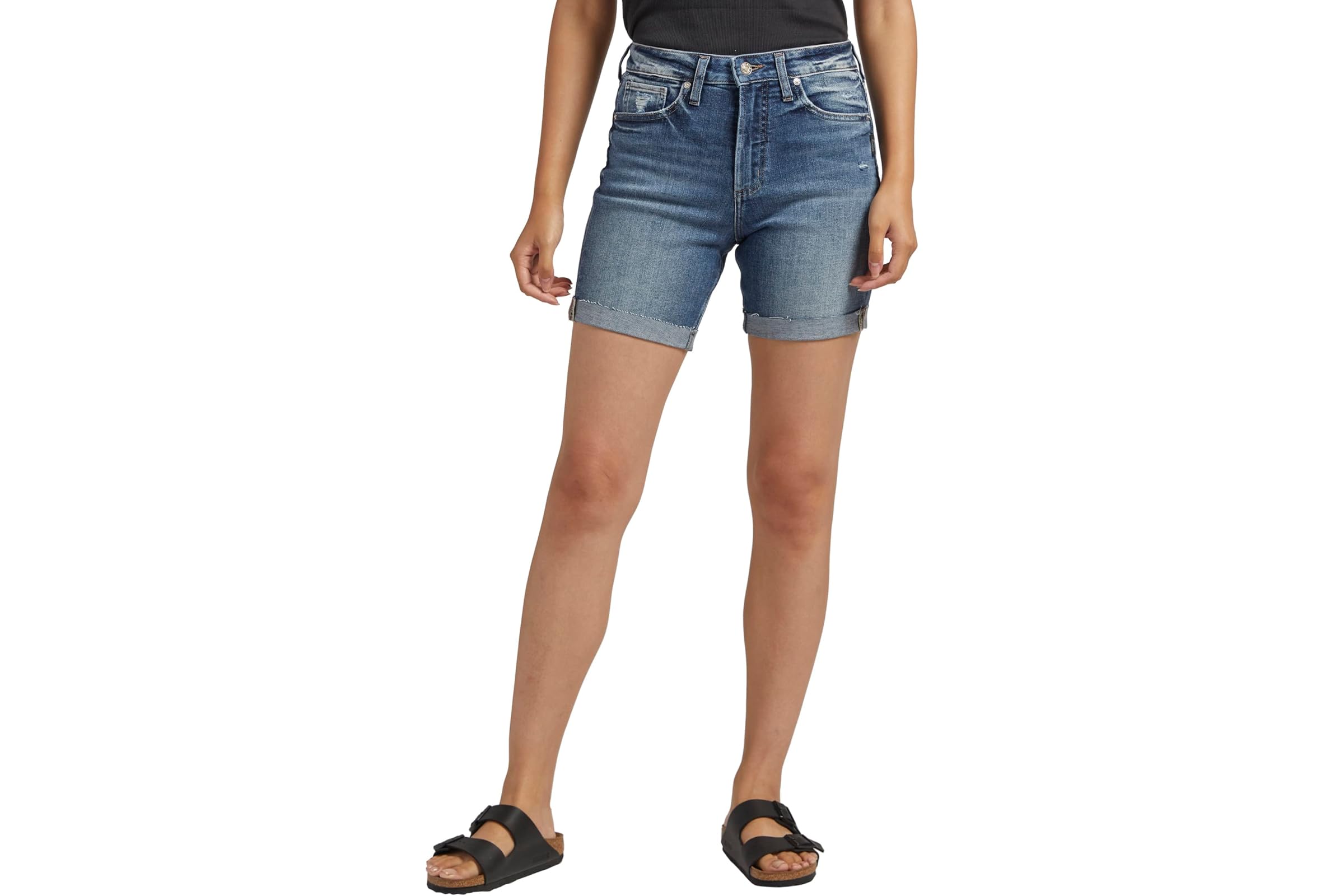 Silver Jeans Co. Sure Thing High-Rise Long Shorts L28517EKC303