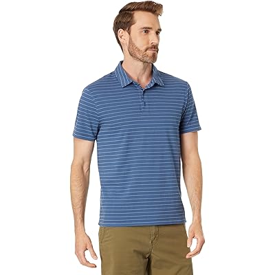 Мужская рубашка Vince Garment Dye Fleck Stripe Short Sleeve Polo