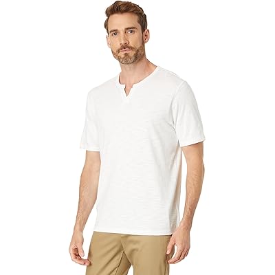 Мужская рубашка Vince Slub Split-Neck Short Sleeve