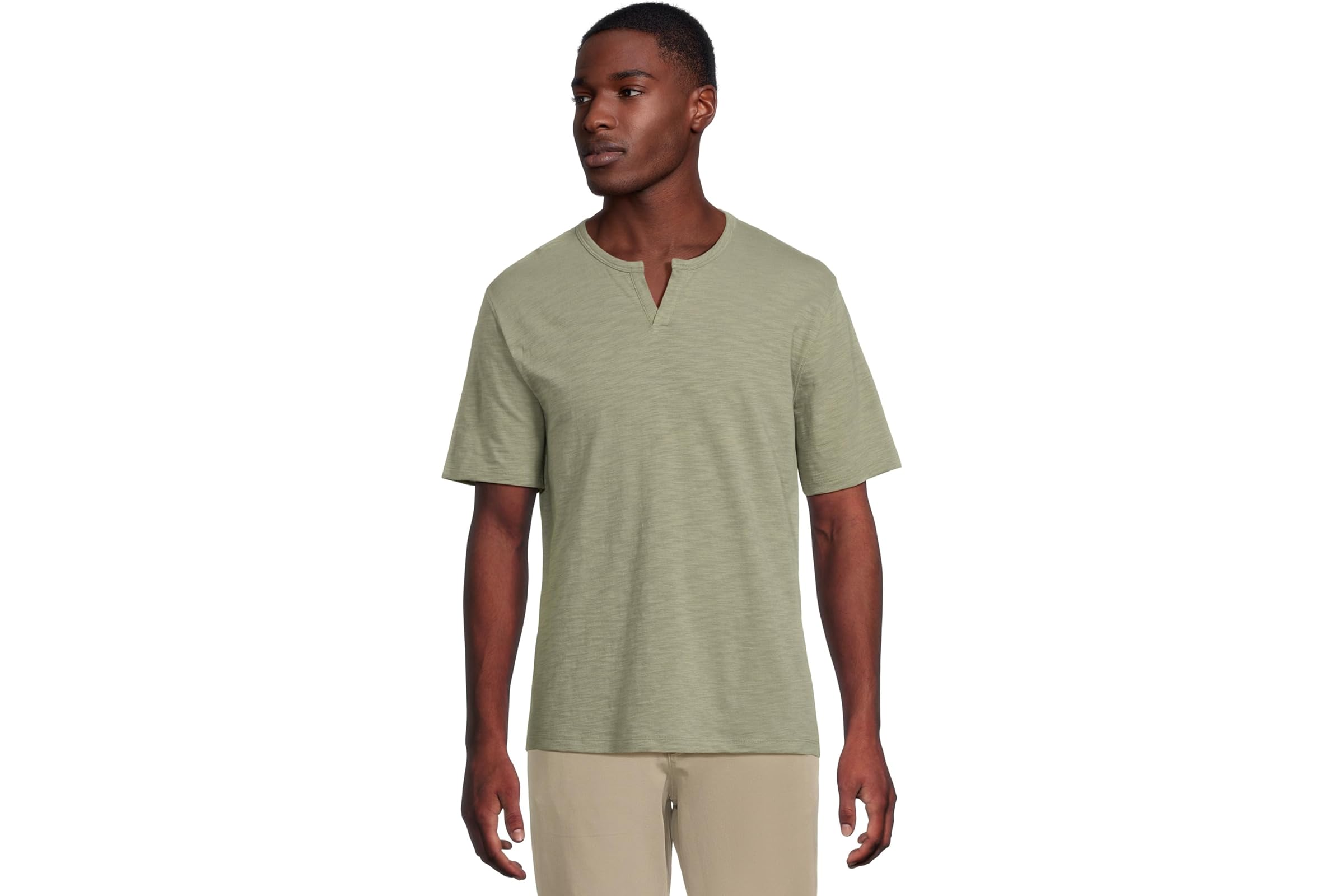 Vince Slub Split-Neck Short Sleeve 16790₽