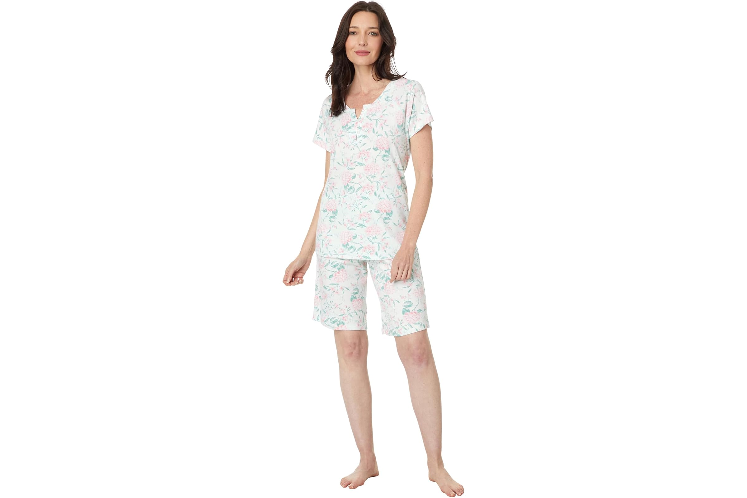Karen Neuburger Printed Short Sleeve Bermuda PJ