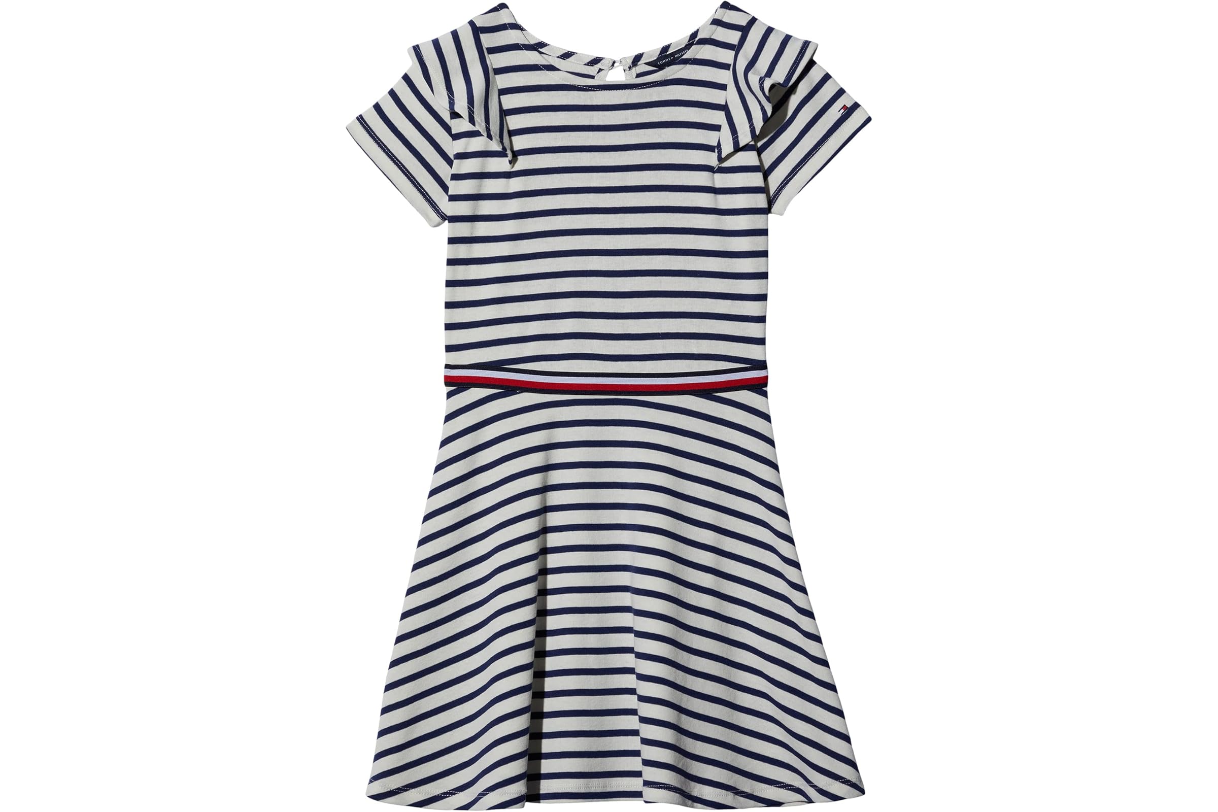 Tommy Hilfiger Kids Stripe Ruffle Dress (Big Kids)