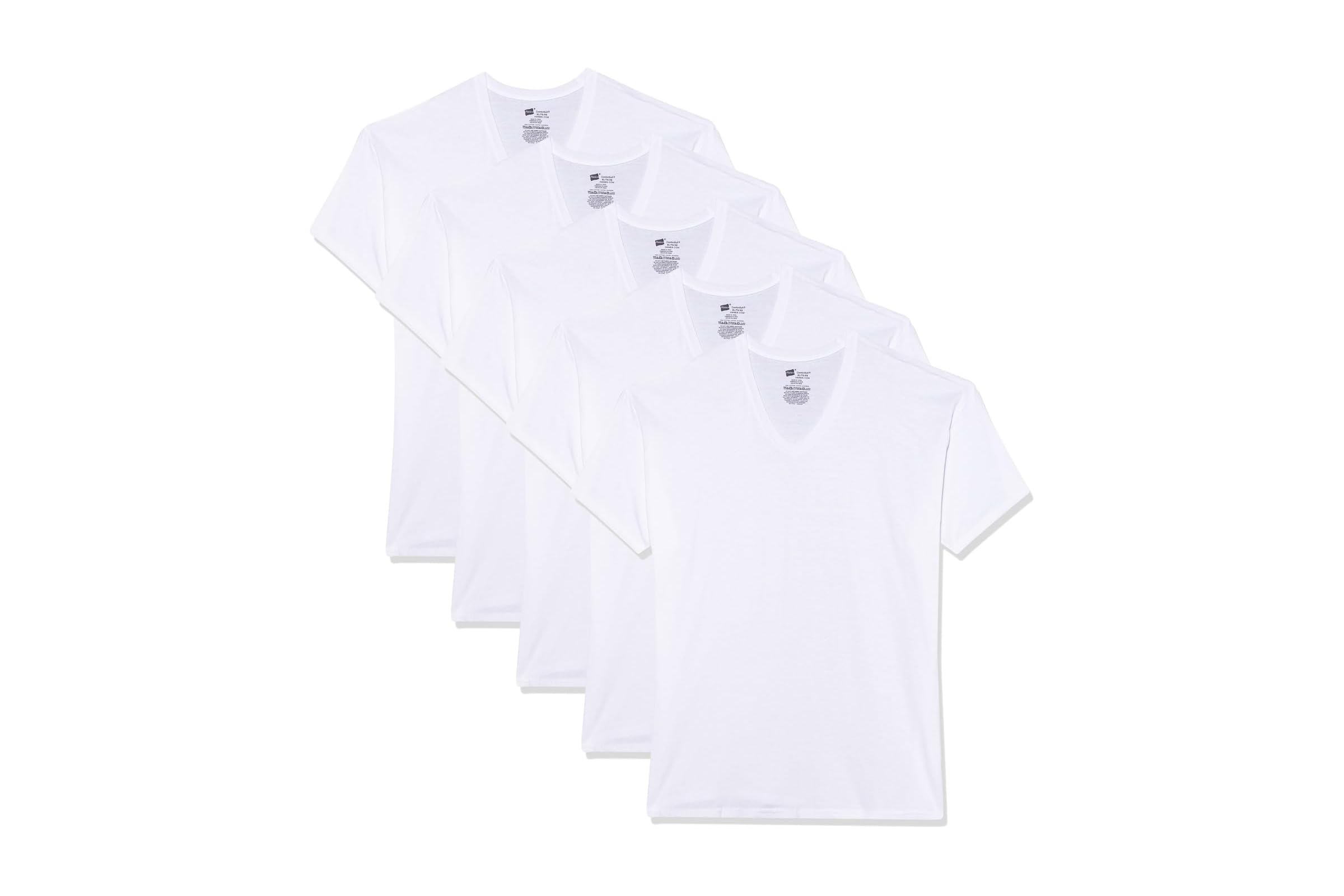 Мужская рубашка Hanes Ultimate Comfortsoft V-Neck Undershirt 6-Pack 3590₽