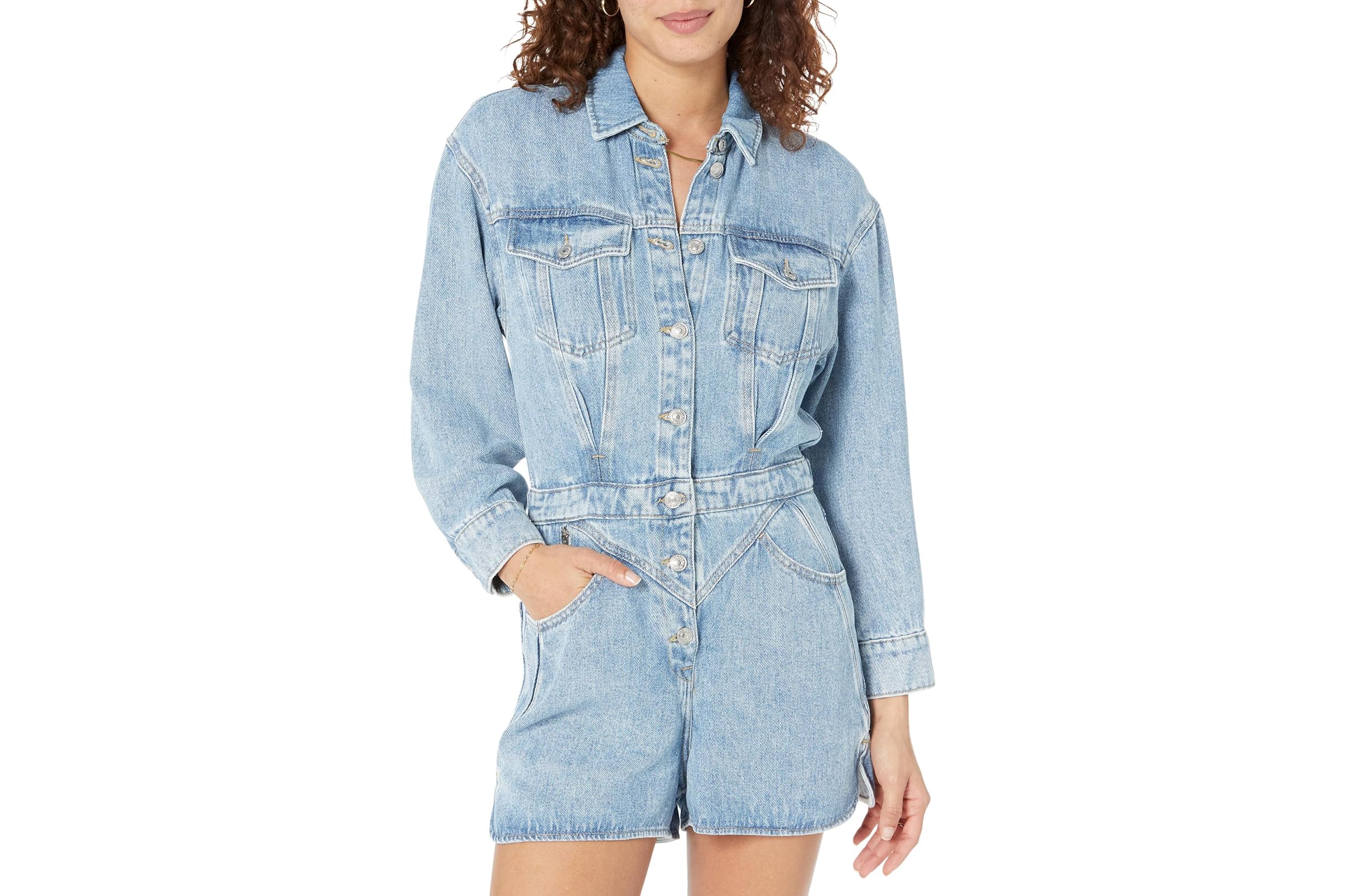 7 For All Mankind Front Yoke Romper 40290₽