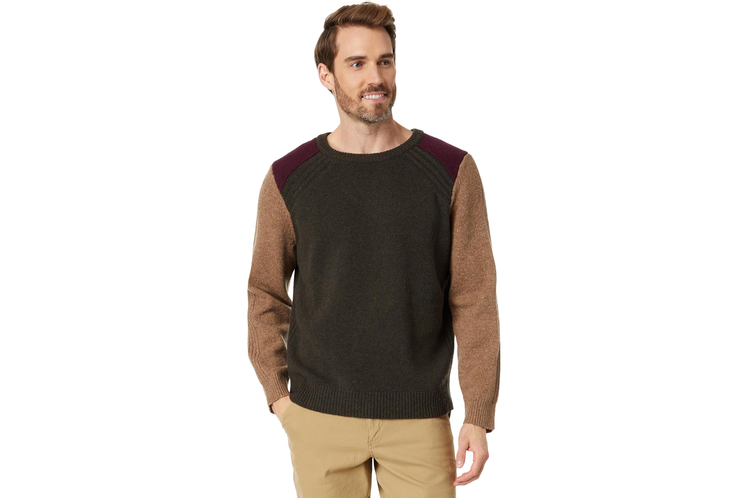 LLBean Rangeley Merino Crew Neck Color-Block Sweater 14590₽
