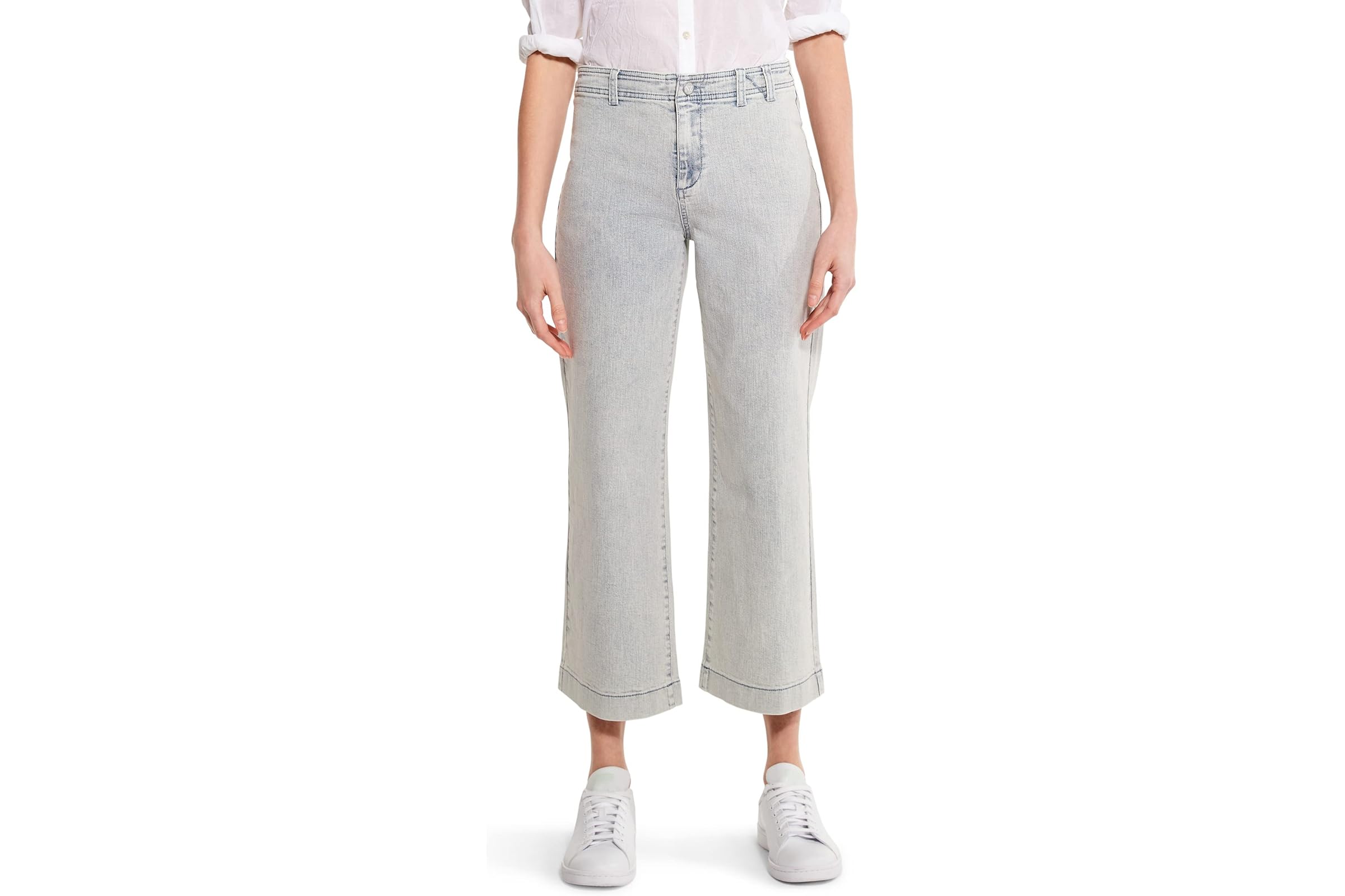 NICZOE Mid-Rise Wide Leg Crop Jeans