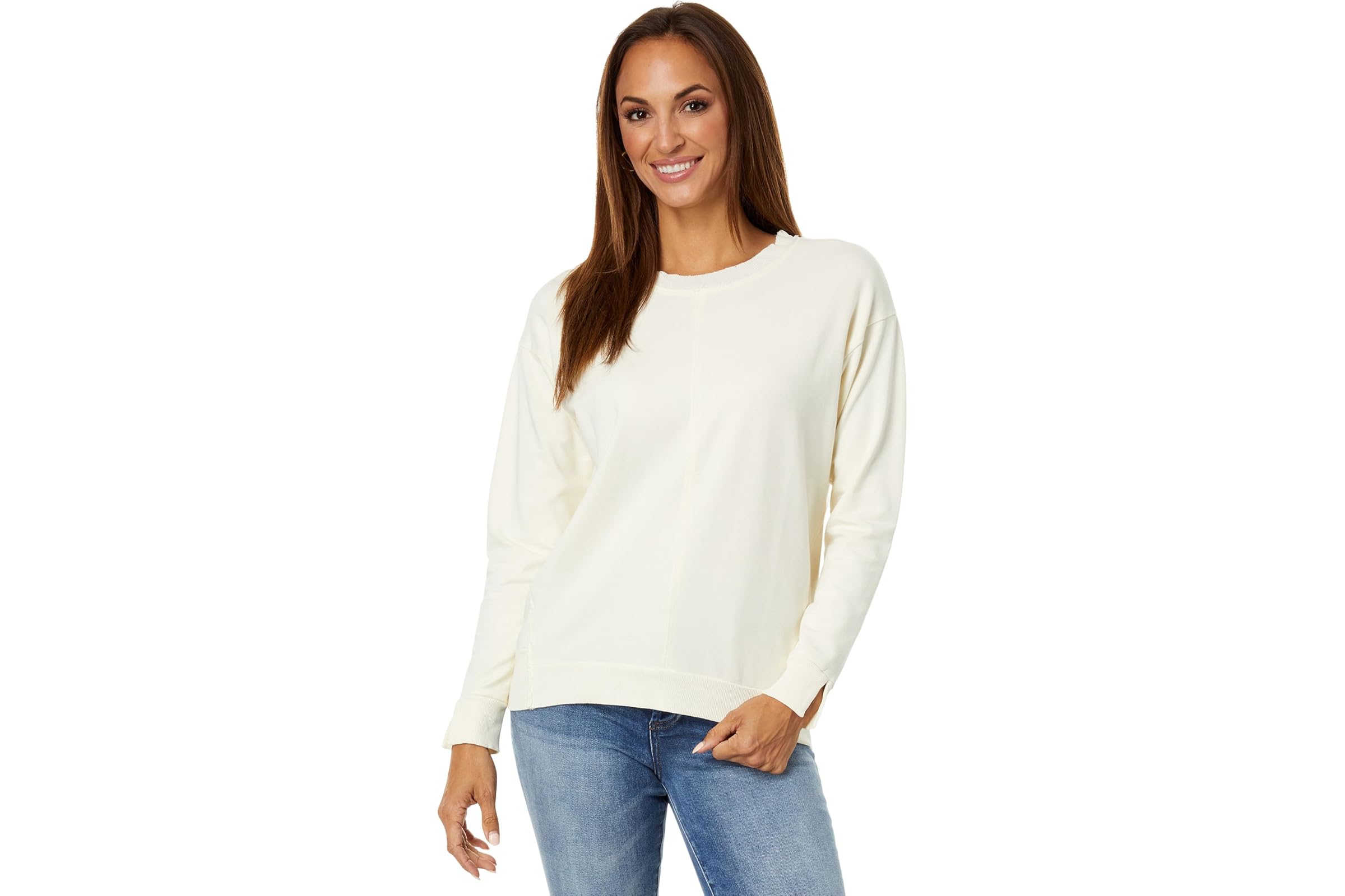 Mod-o-doc Lightweight French Terry Long Sleeve Crew Neck Sweatshirt