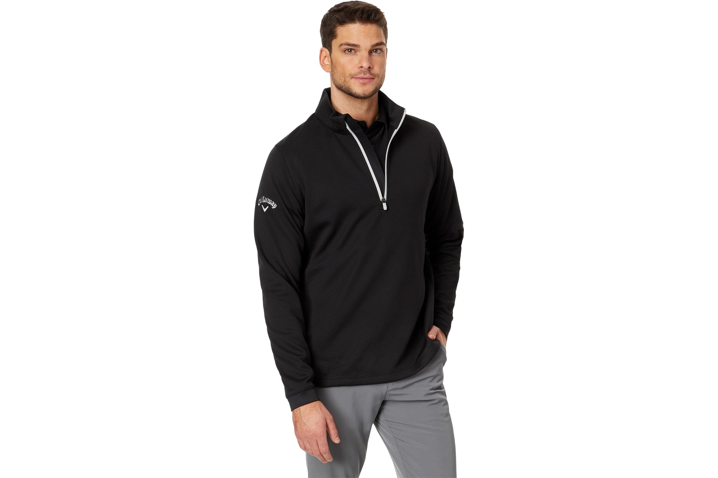Callaway Midweight 1/4 Zip Hex Pullover